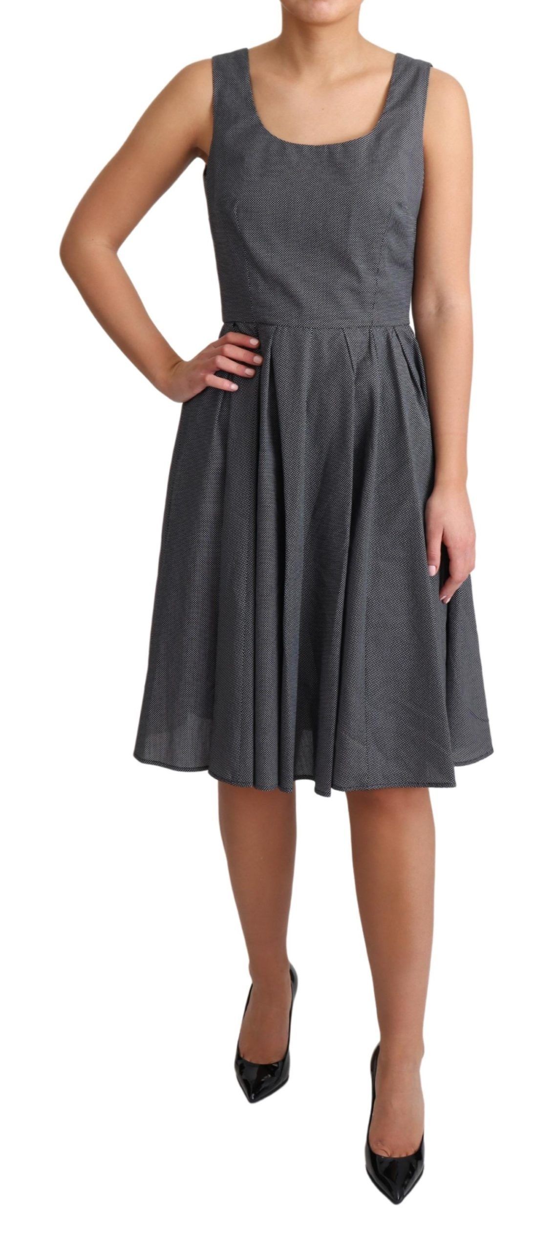Polka Dotted Cotton A-Line Women's Dress - Dolce & Gabbana - Modalova