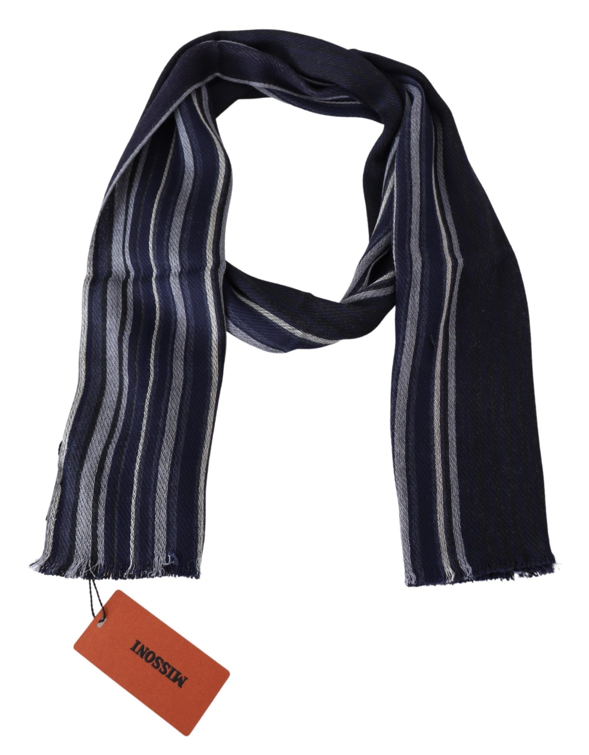 Wool Striped Unisex Wrap Fringes Men's Shawl - Missoni - Modalova