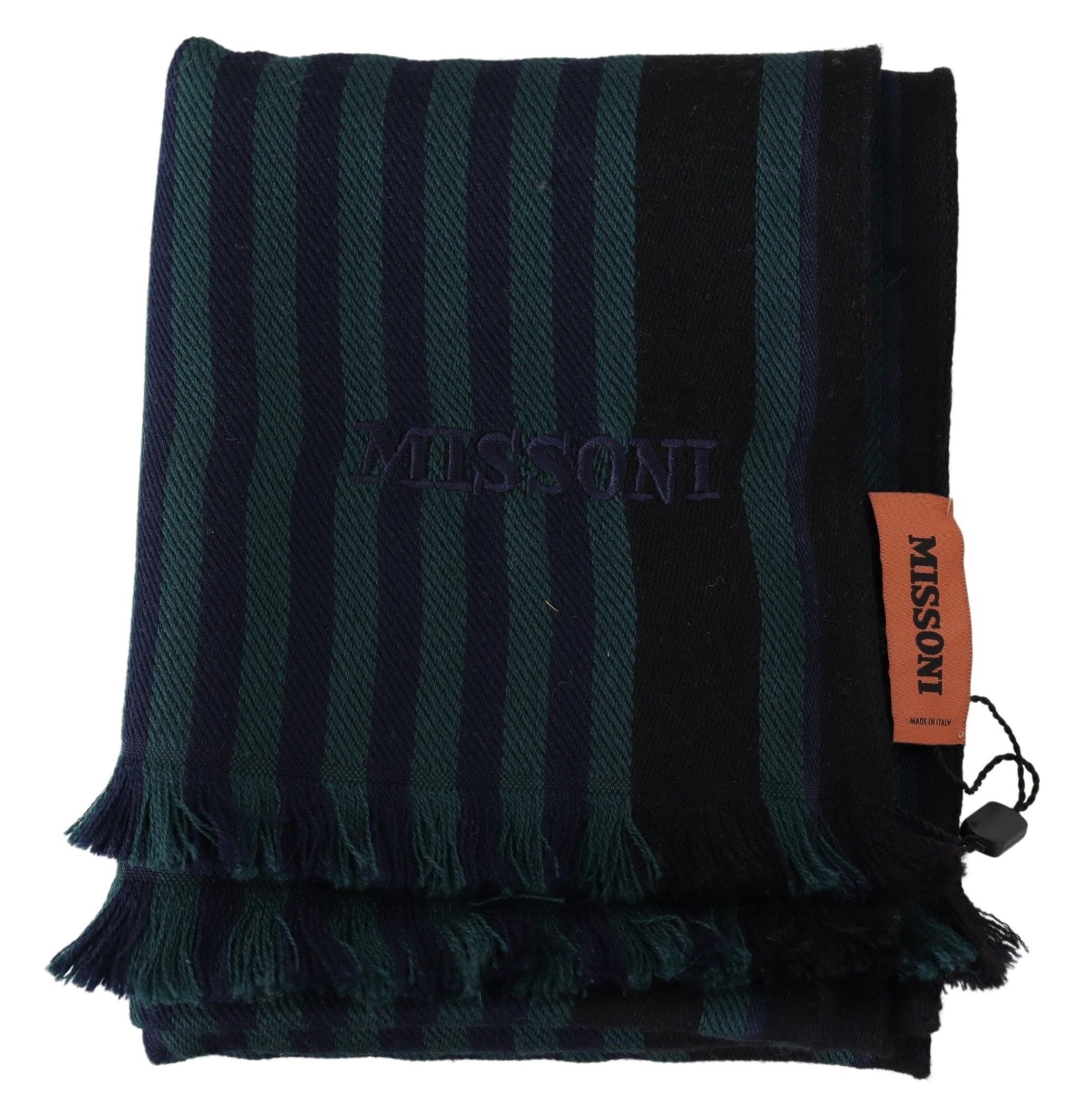 Striped Wool Unisex Neck Wrap Men's Shawl - Missoni - Modalova