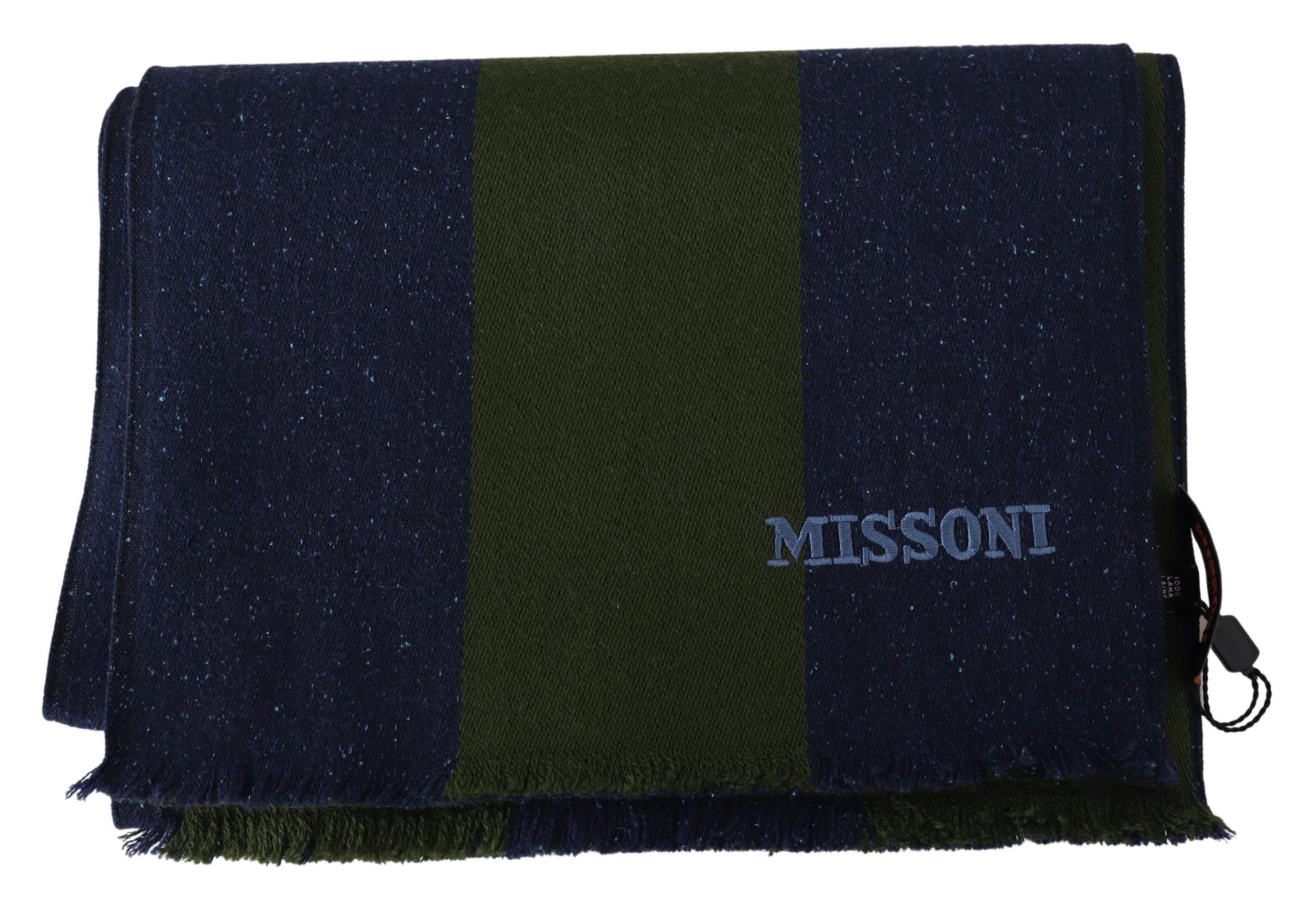 Men's Wool Unisex Neck Wrap Shawl Men's Blue - Missoni - Modalova
