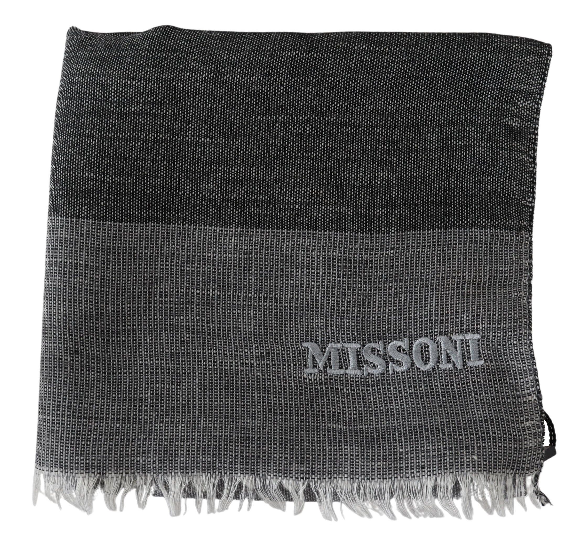 Striped Wool Unisex Neck Wrap Fringes Men's Scarf - Missoni - Modalova