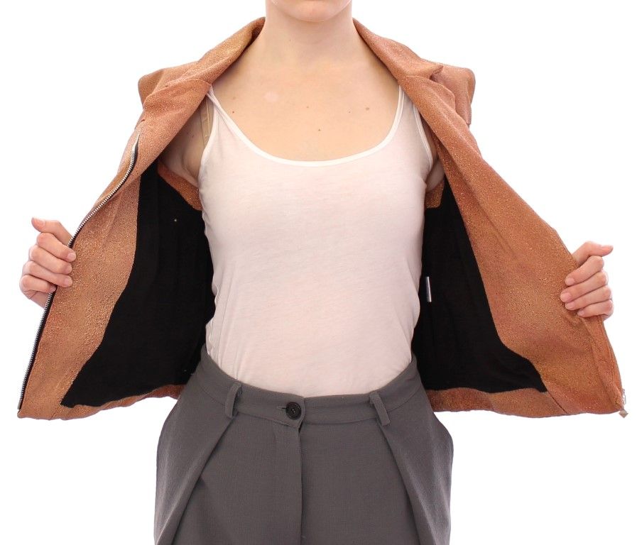 Leather Jacket Women's Vest - La Maison du Couturier - Modalova