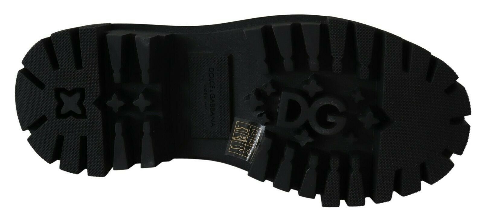Leather Crystal Combat Women's Boots - Dolce & Gabbana - Modalova