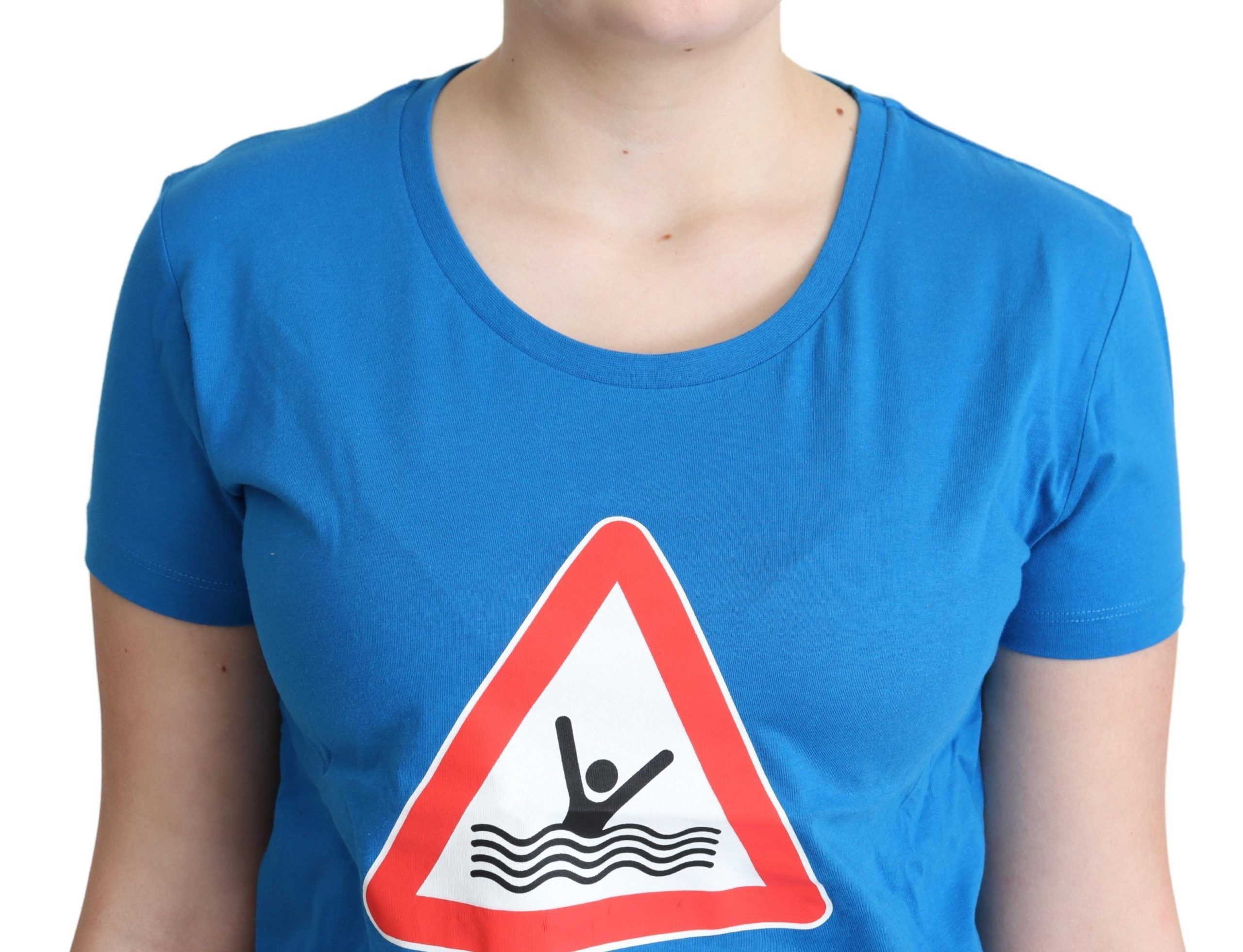 Cotton Swim Graphic Triangle Women's T-shirt - Moschino - Modalova