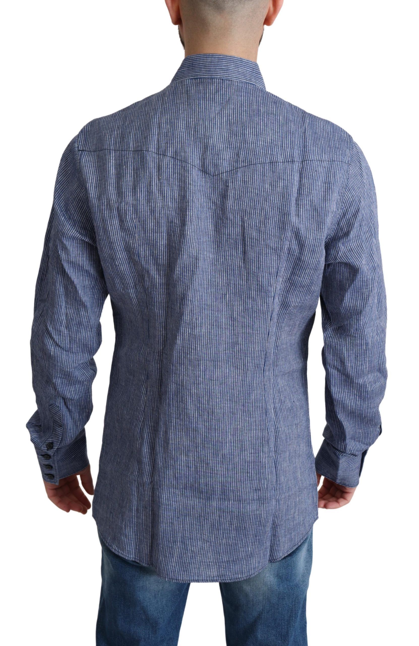 Stripes Men Casual Button Down Men's Shirt - Dolce & Gabbana - Modalova