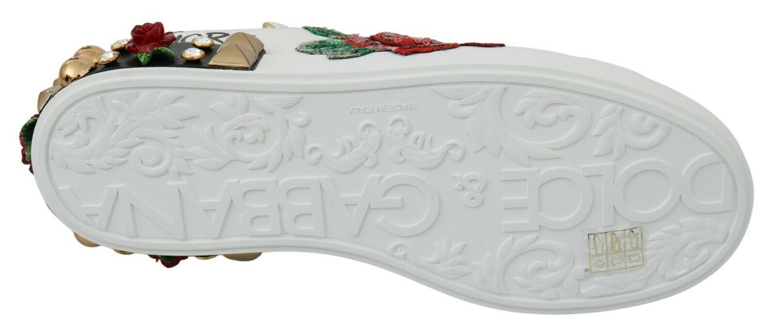 Roses Sequined Crystal Womens Sneakers Shoes - Dolce & Gabbana - Modalova