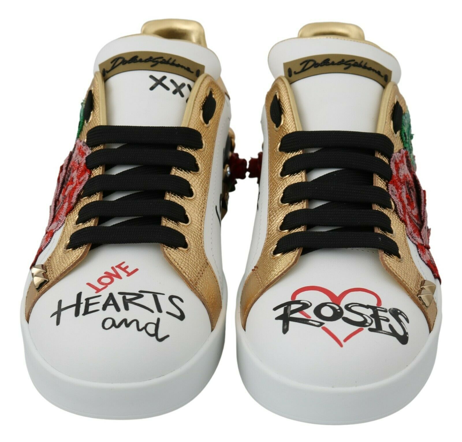 Roses Sequined Crystal Womens Sneakers Shoes - Dolce & Gabbana - Modalova