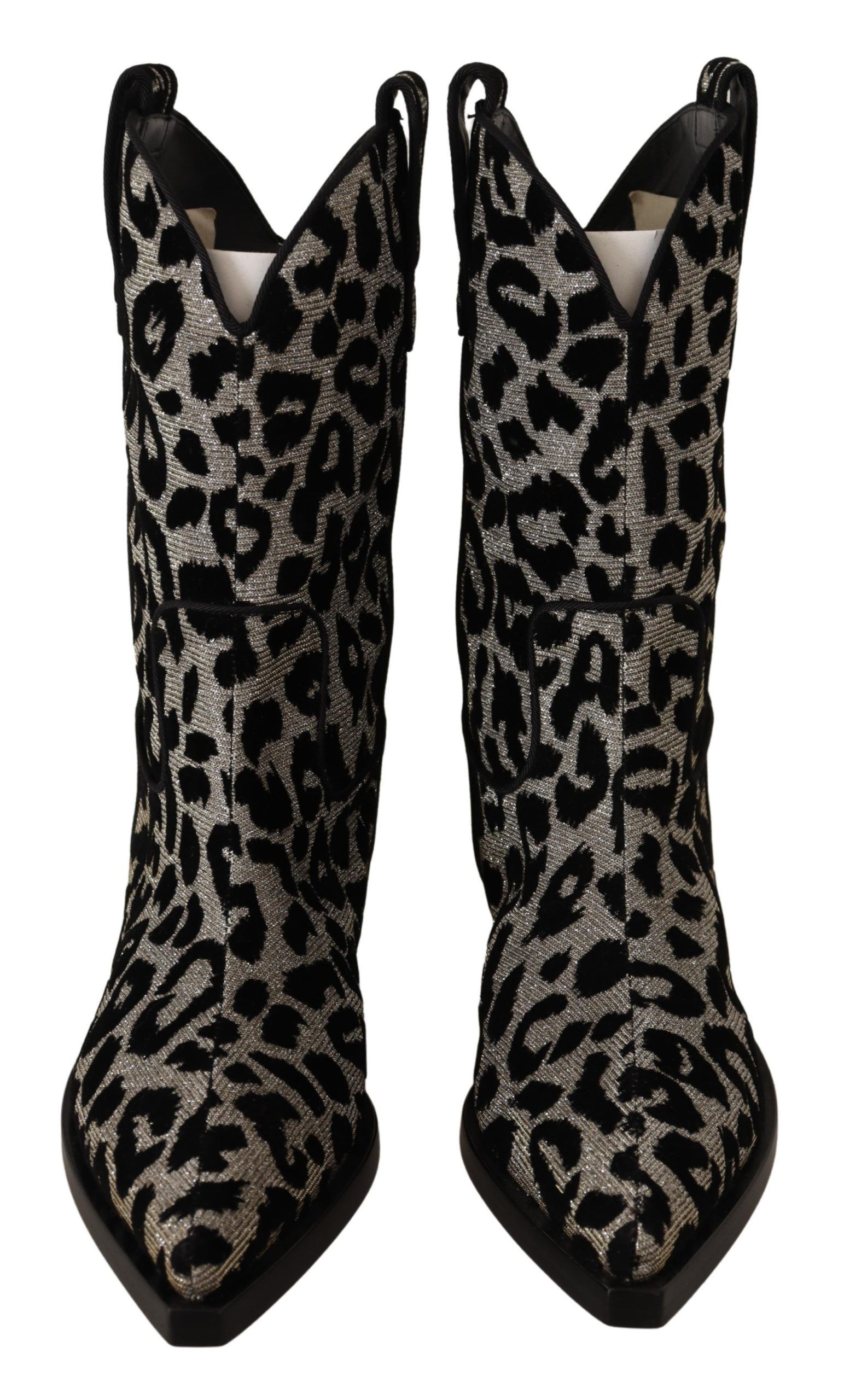 Gray Leopard Cowboy Boots Women's Shoes - Dolce & Gabbana - Modalova