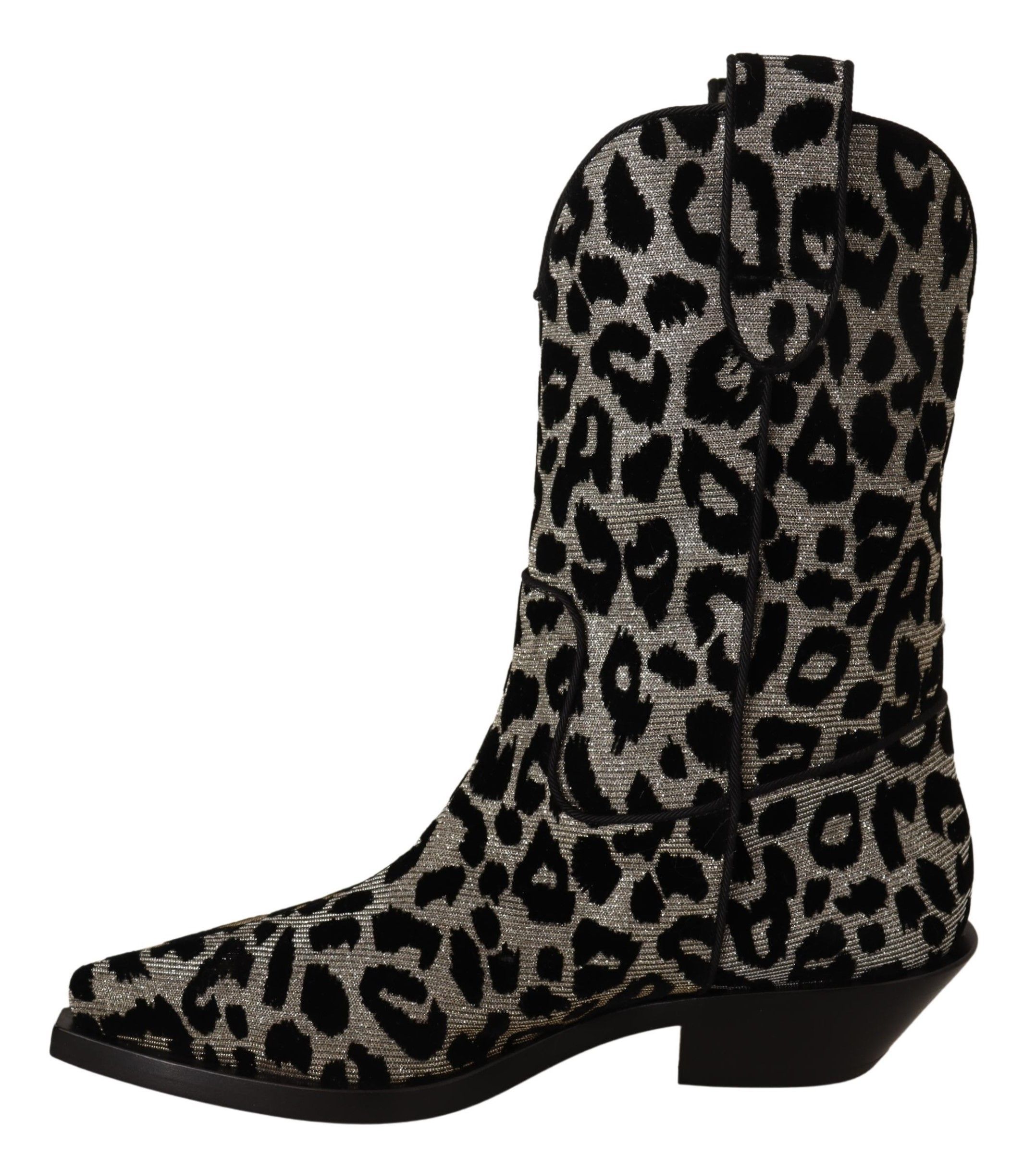 Gray Leopard Cowboy Boots Women's Shoes - Dolce & Gabbana - Modalova