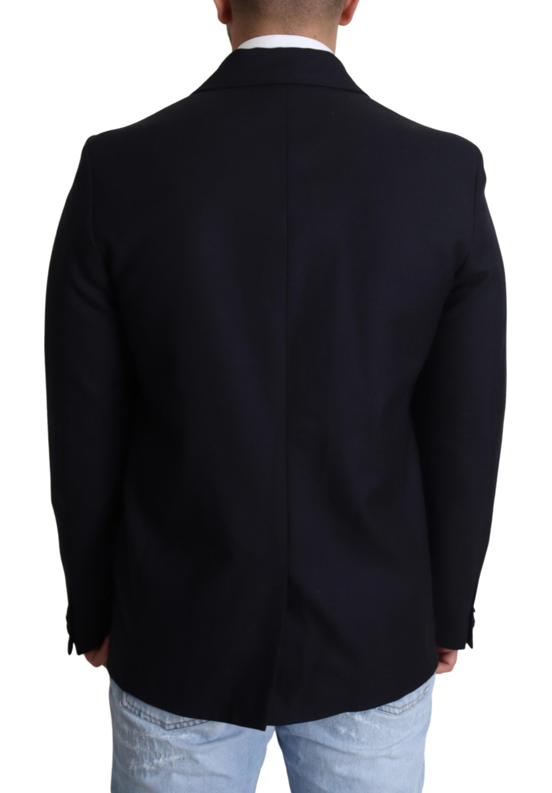 Dark Wool Single Breasted Coat Men's Jacket - Dolce & Gabbana - Modalova