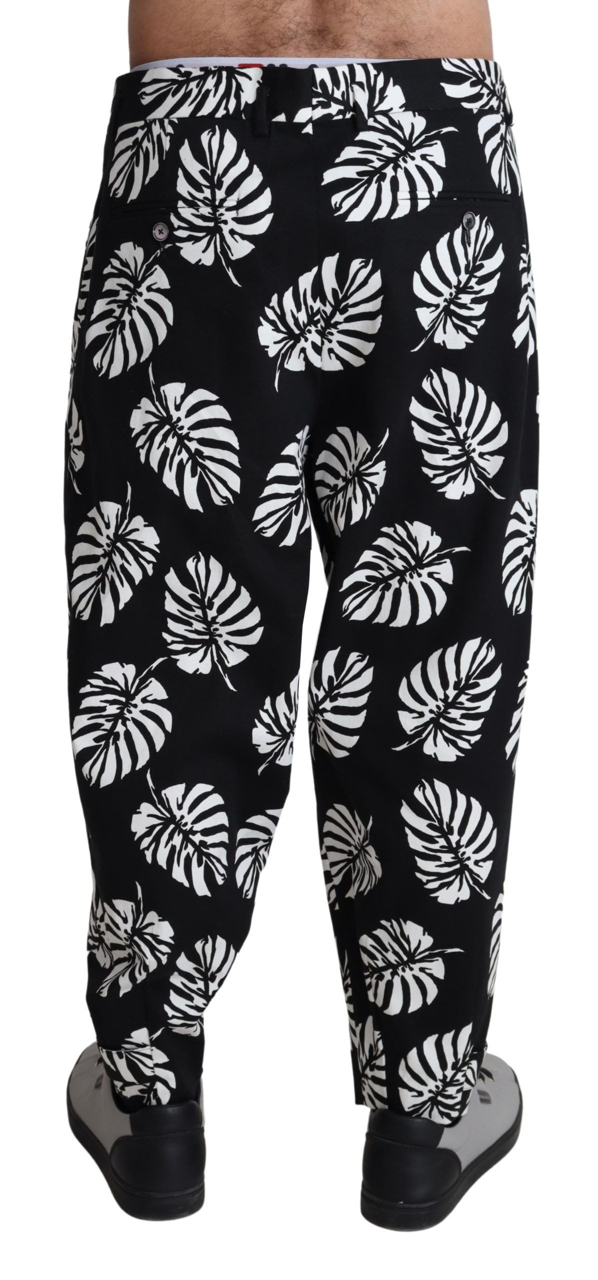 Leaf Cotton Stretch Trouser Men's Men's Pants - Dolce & Gabbana - Modalova