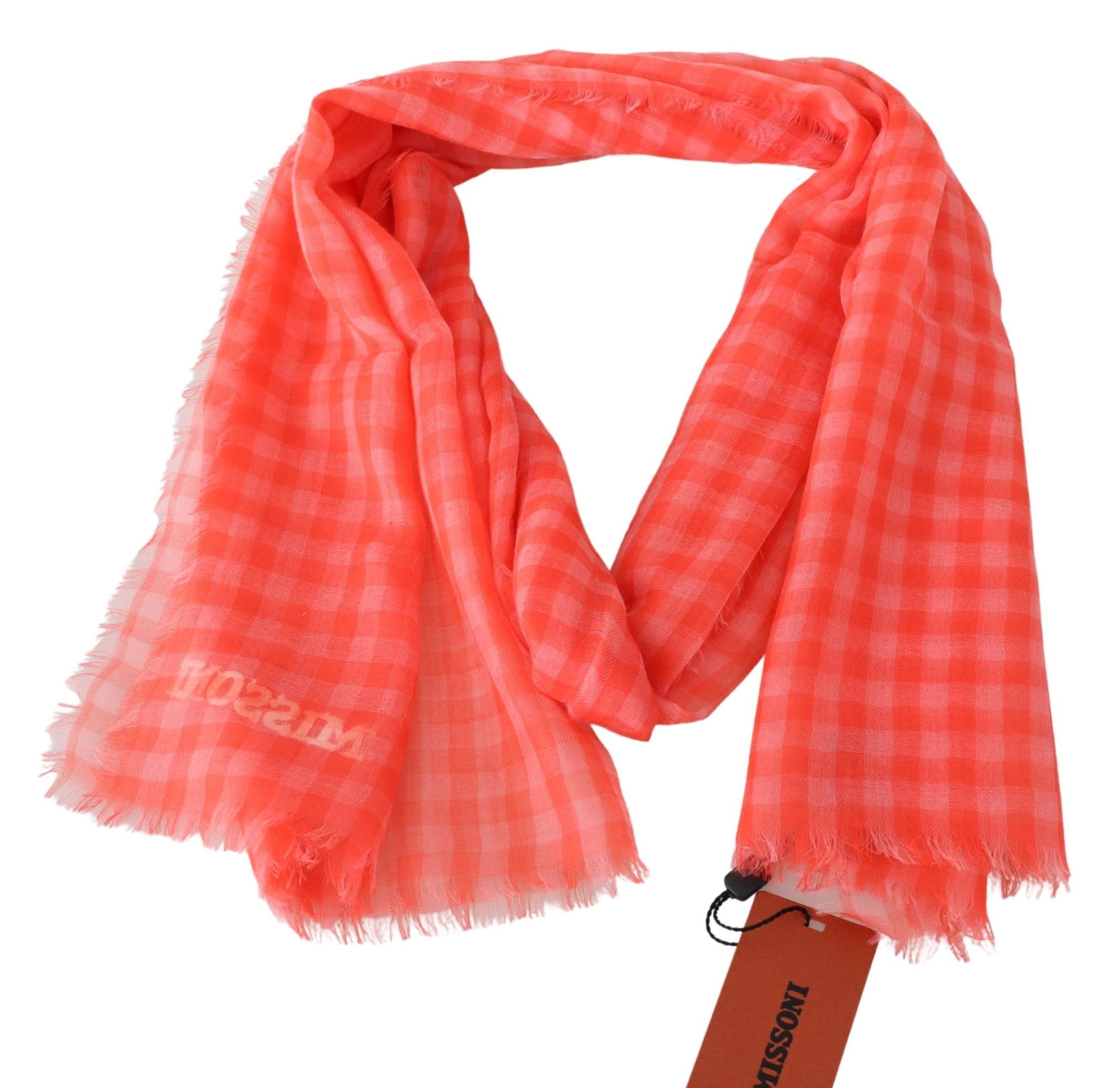 Check Cashmere Unisex Wrap Fringes Men's Scarf - Missoni - Modalova