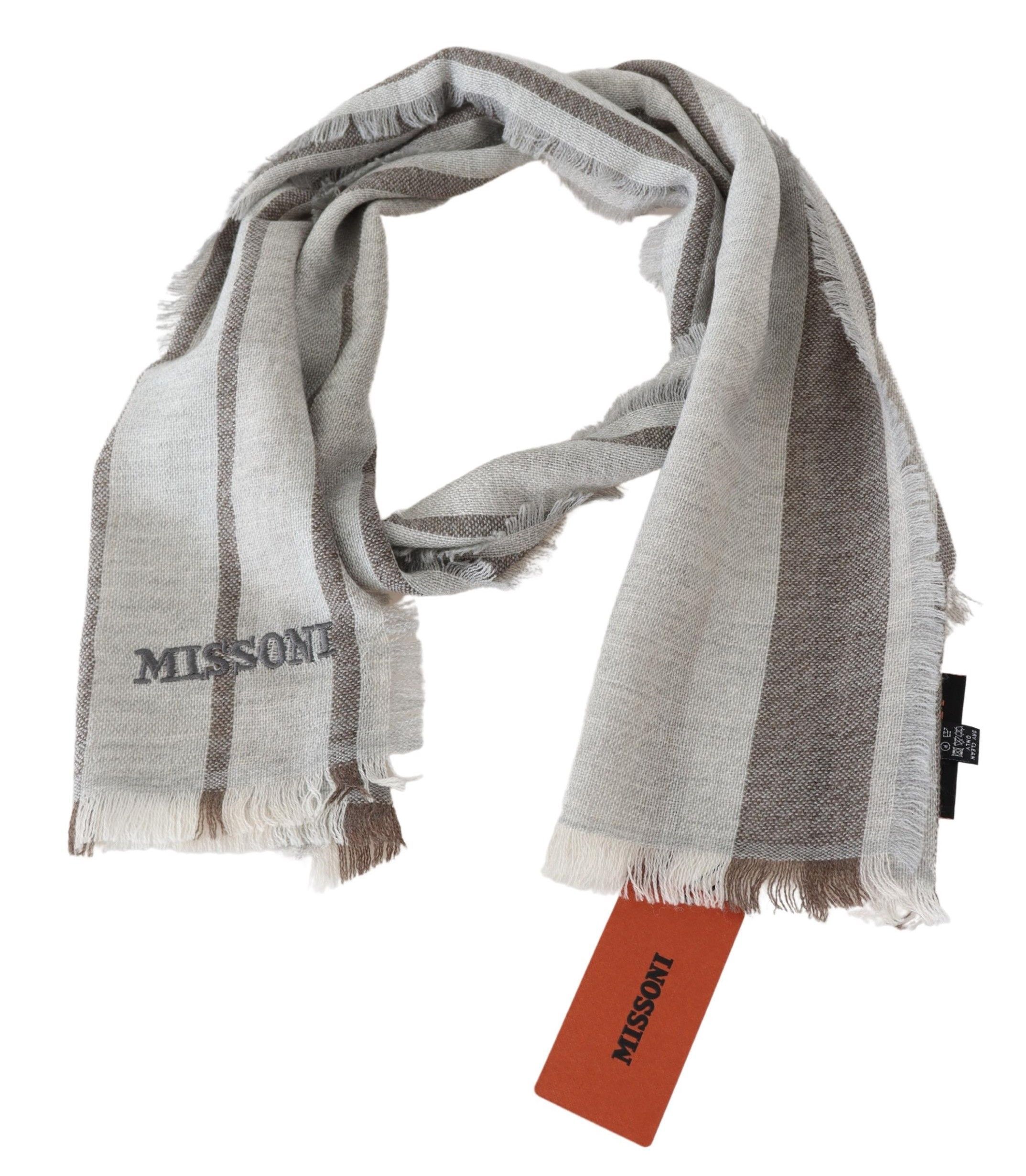 Striped Wool Unisex Neck Wrap Men's Scarf - Missoni - Modalova