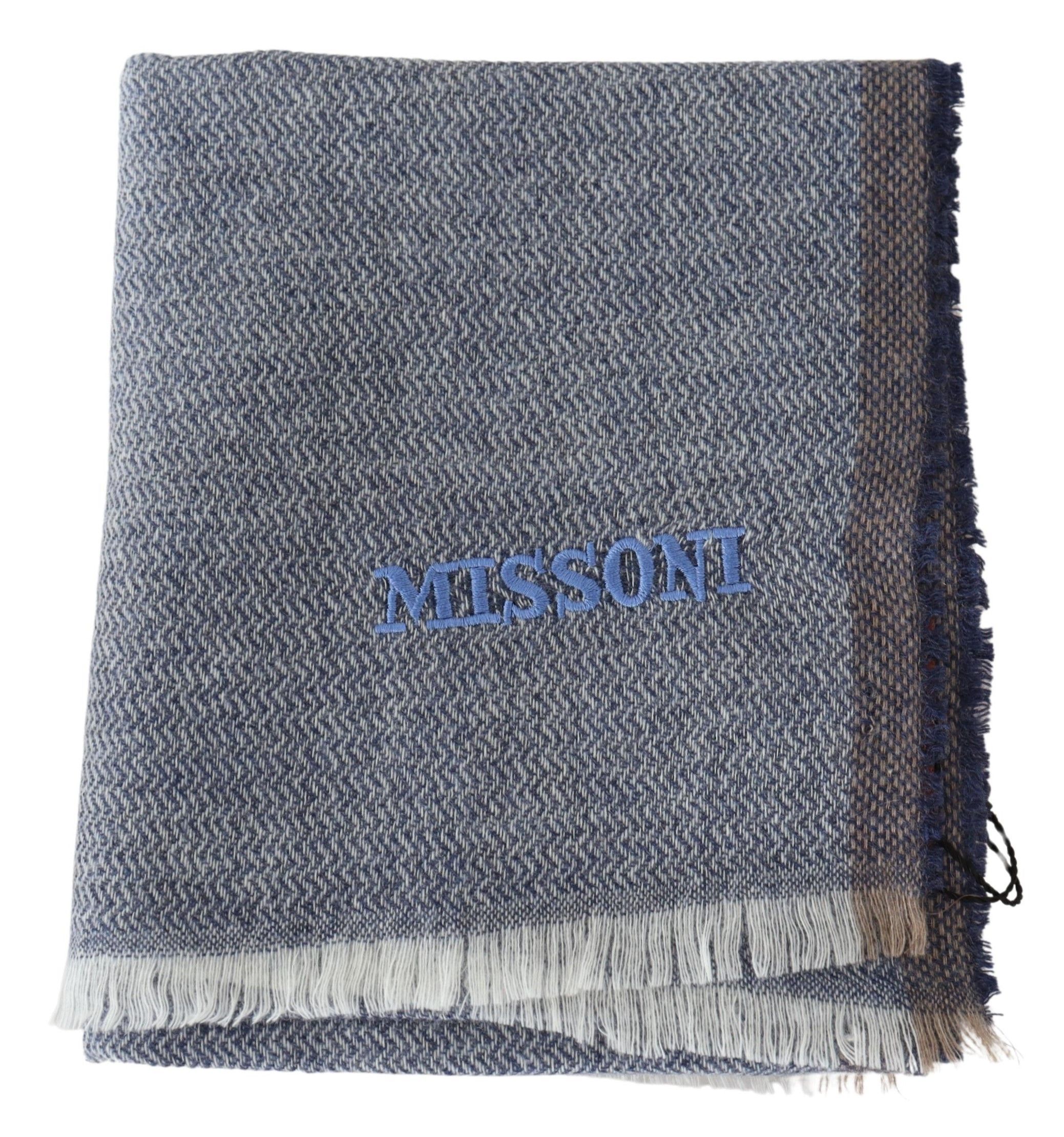 Striped Wool Unisex Neck Wrap Fringes Men's Scarf - Missoni - Modalova