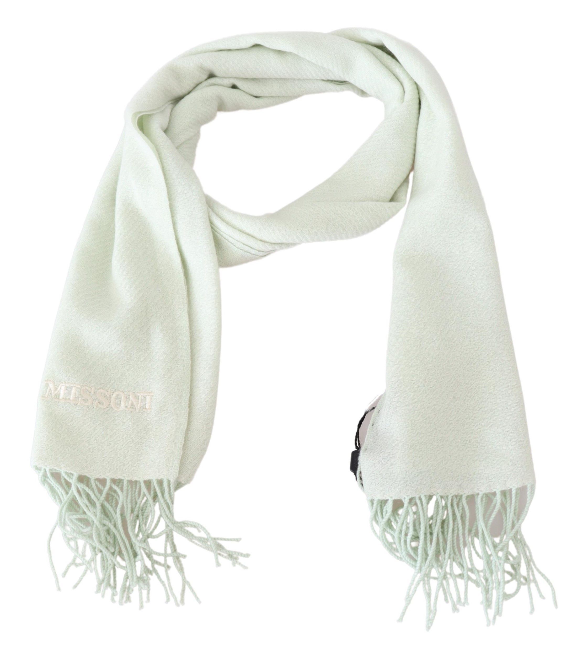 Light Pattern Cashmere Unisex Wrap Fringes Men's Scarf - Missoni - Modalova