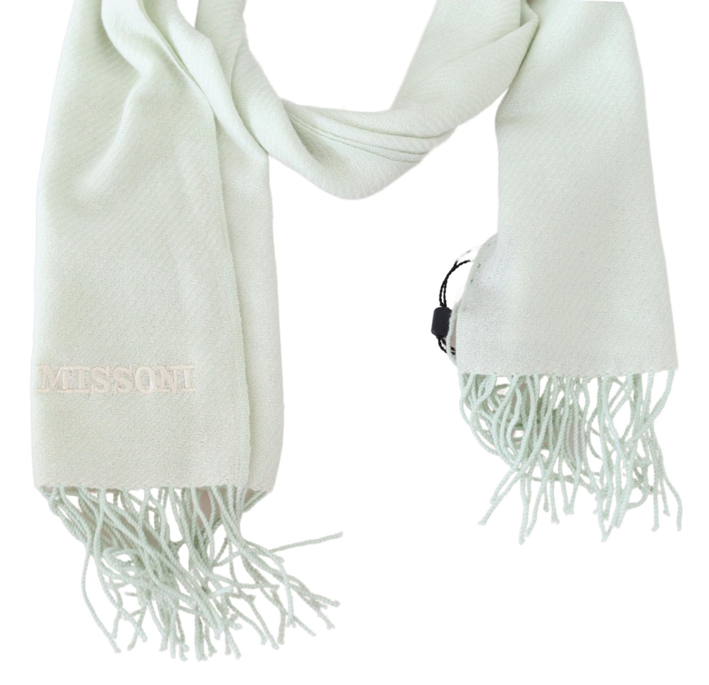 Light Pattern Cashmere Unisex Wrap Fringes Men's Scarf - Missoni - Modalova