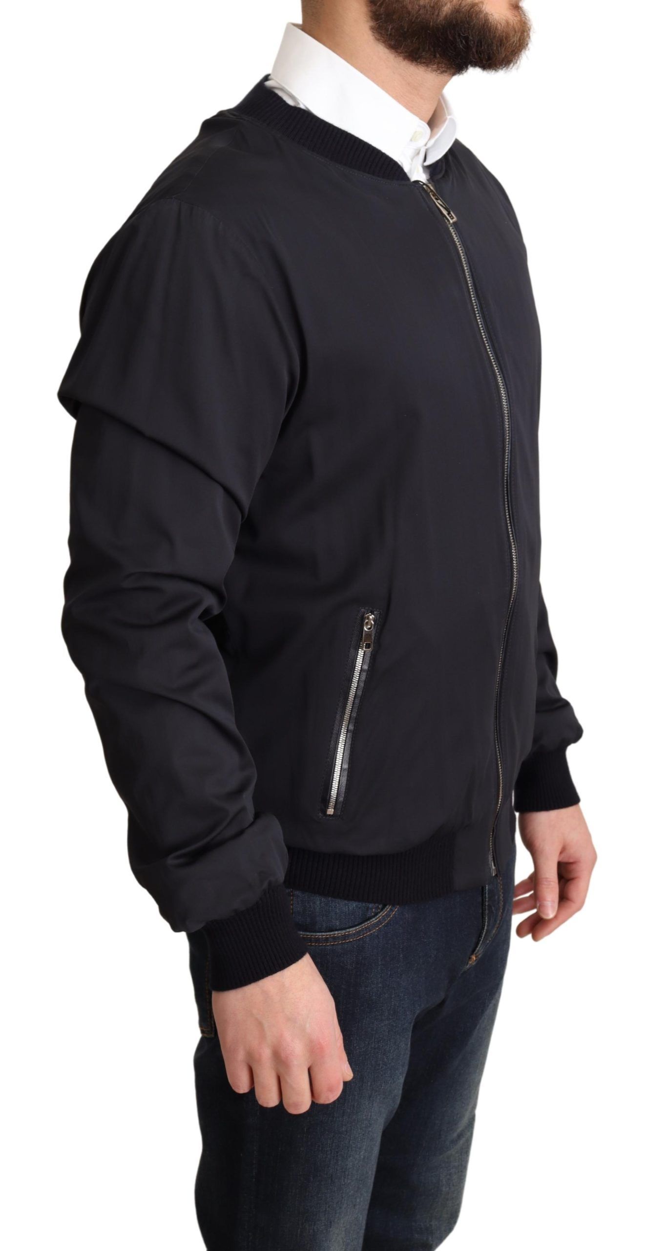 Silk Coat Short Bomber Men Men's Jacket - Dolce & Gabbana - Modalova