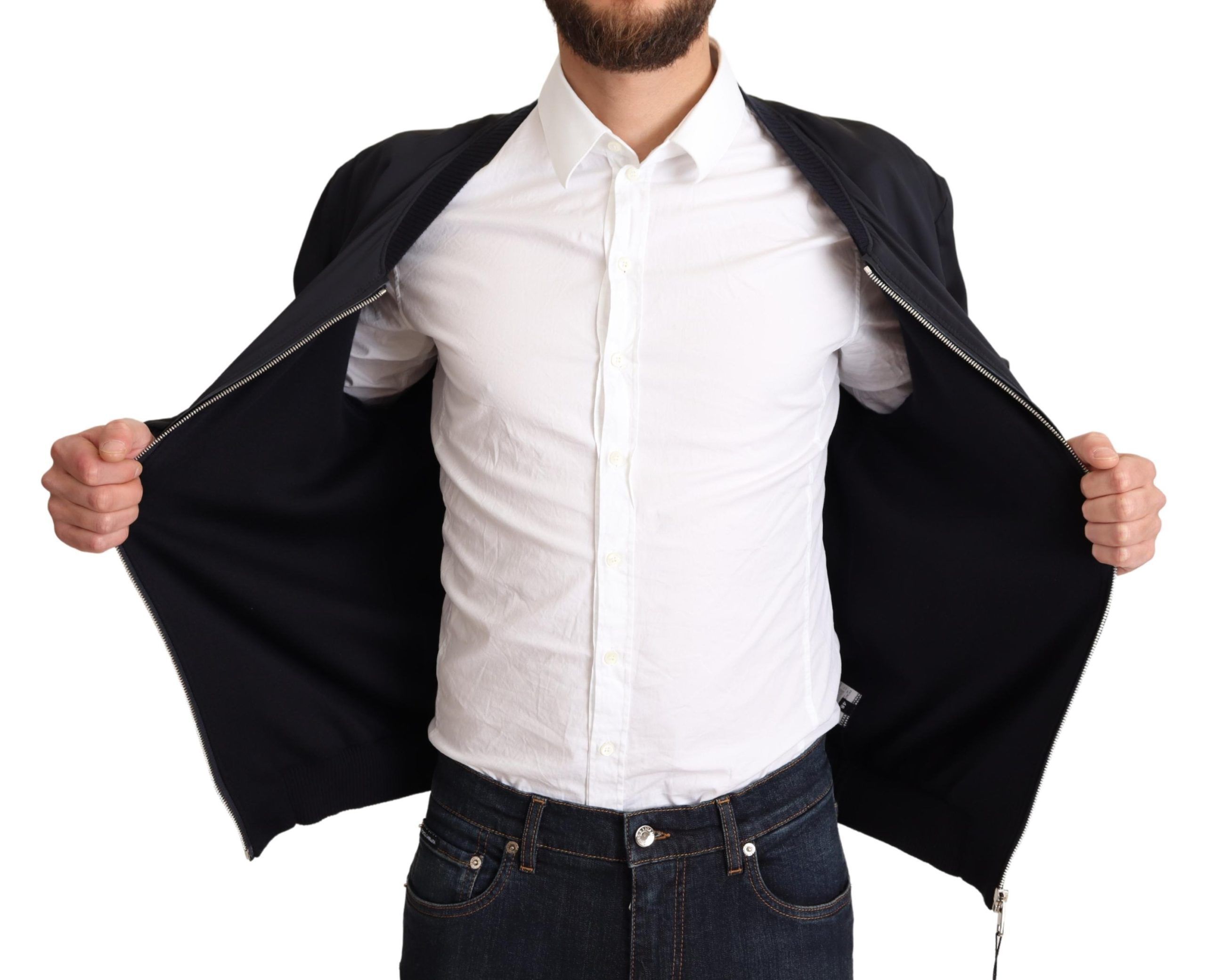 Silk Coat Short Bomber Men Men's Jacket - Dolce & Gabbana - Modalova