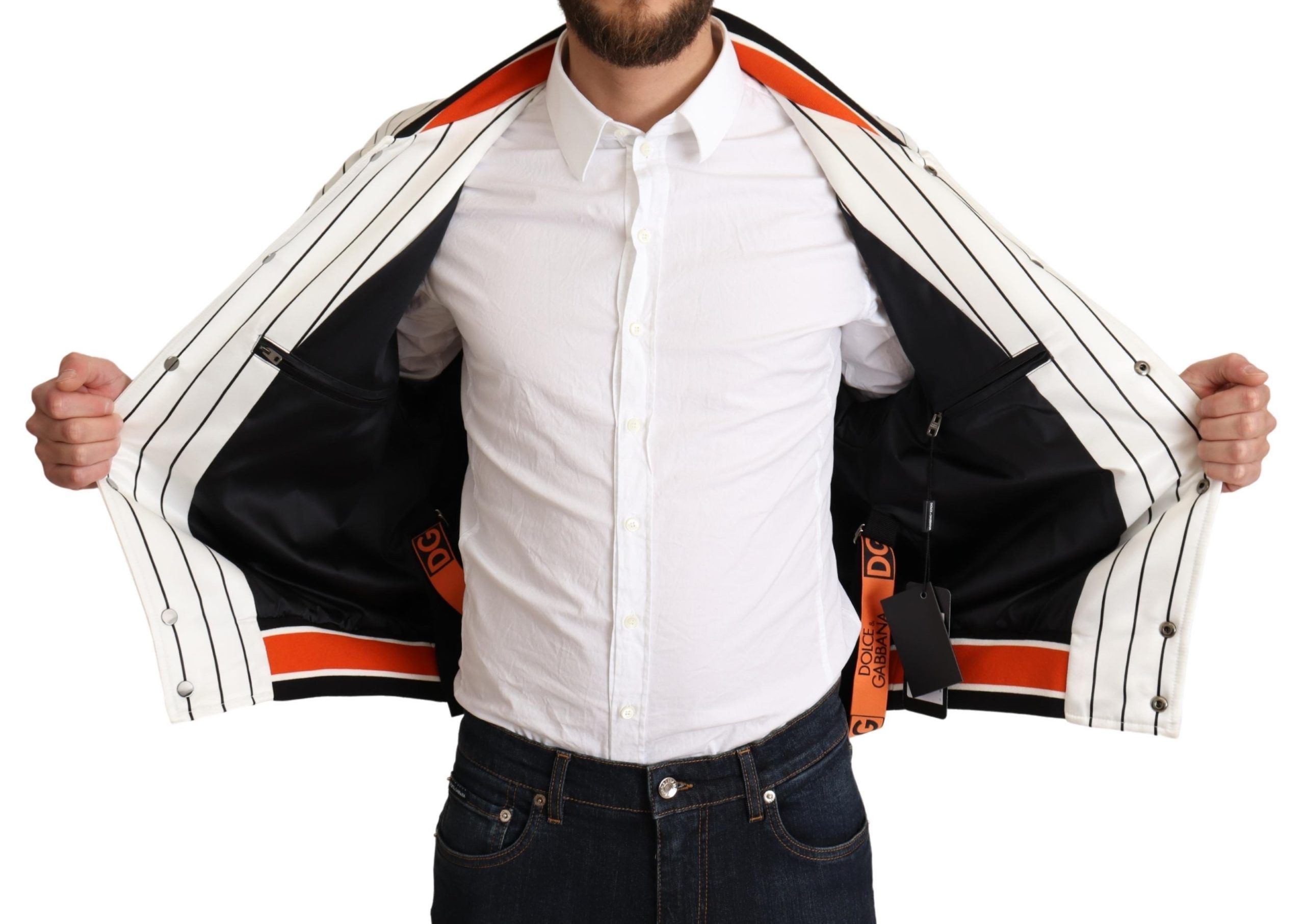 Multicolor Bomber King Logo #DGMILLENNIALS Men's Jacket - Dolce & Gabbana - Modalova