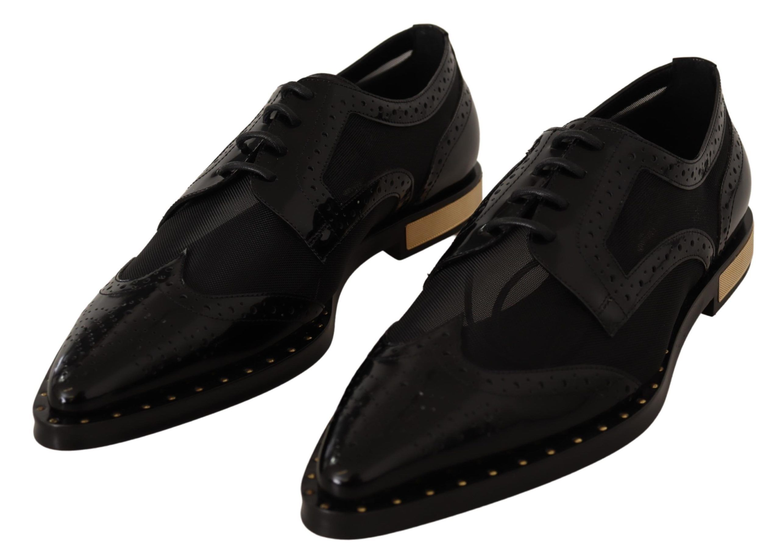 Leather Broques Sheer Wingtip Women's Shoes - Dolce & Gabbana - Modalova