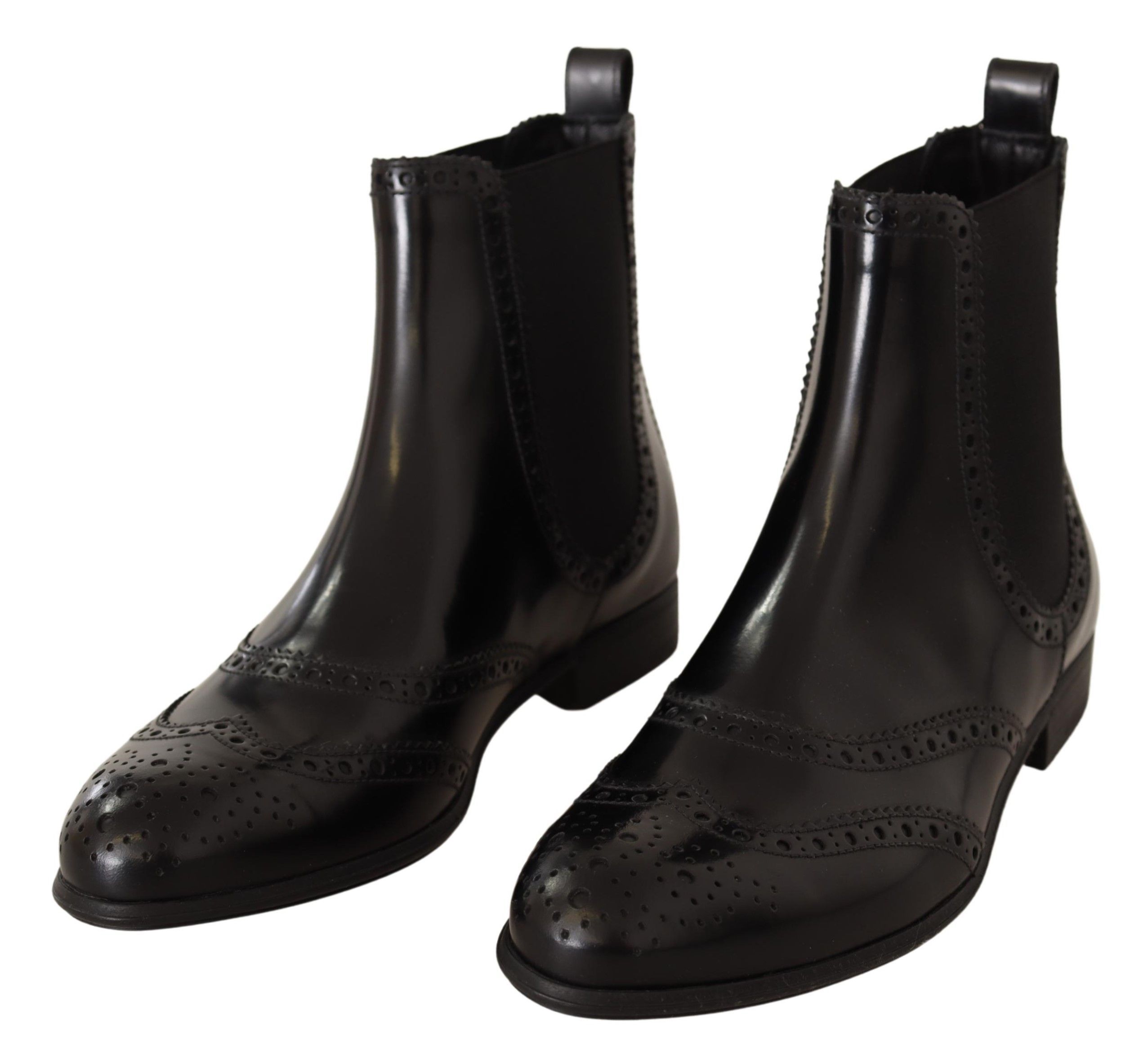 Leather Ankle High Flat Boots Women's Shoes - Dolce & Gabbana - Modalova