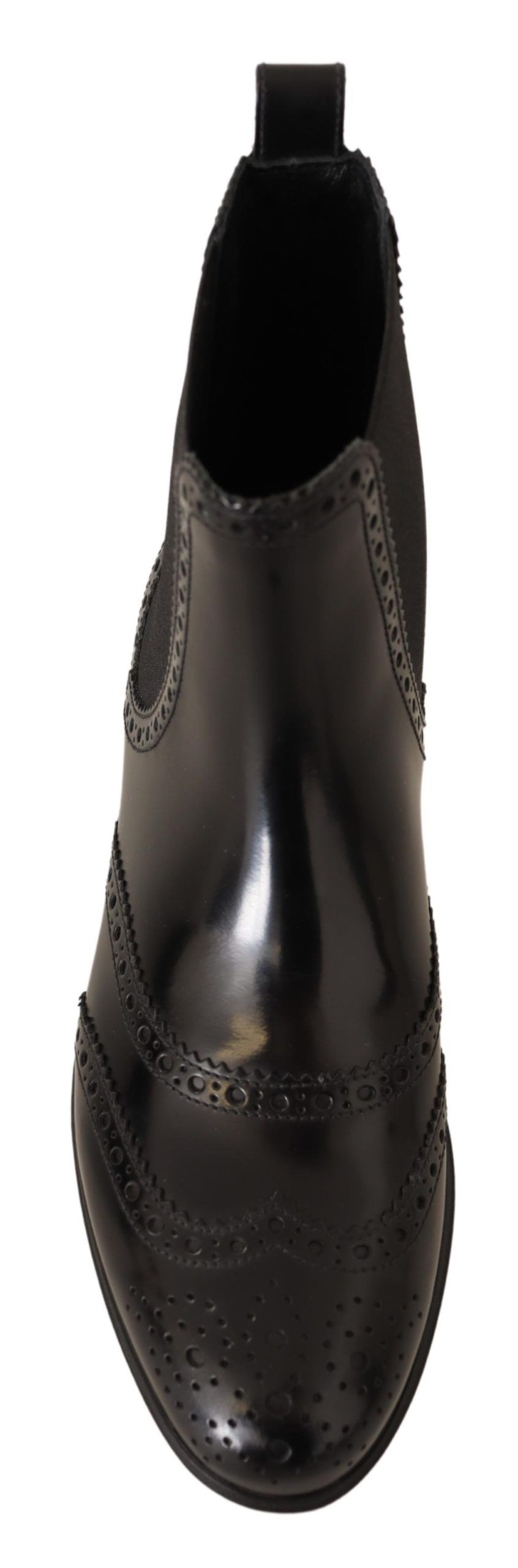 Leather Ankle High Flat Boots Women's Shoes - Dolce & Gabbana - Modalova