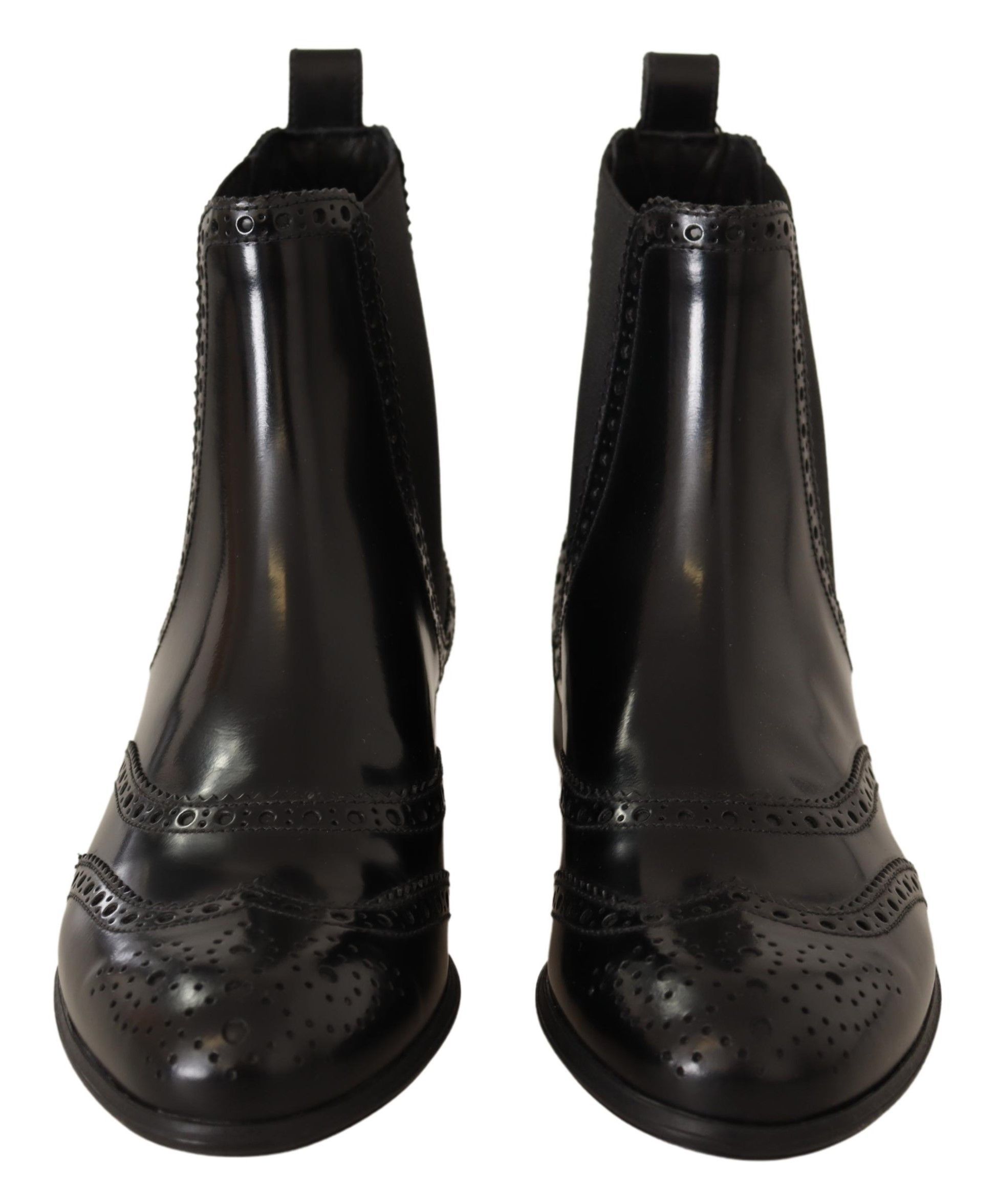 Leather Ankle High Flat Boots Women's Shoes - Dolce & Gabbana - Modalova