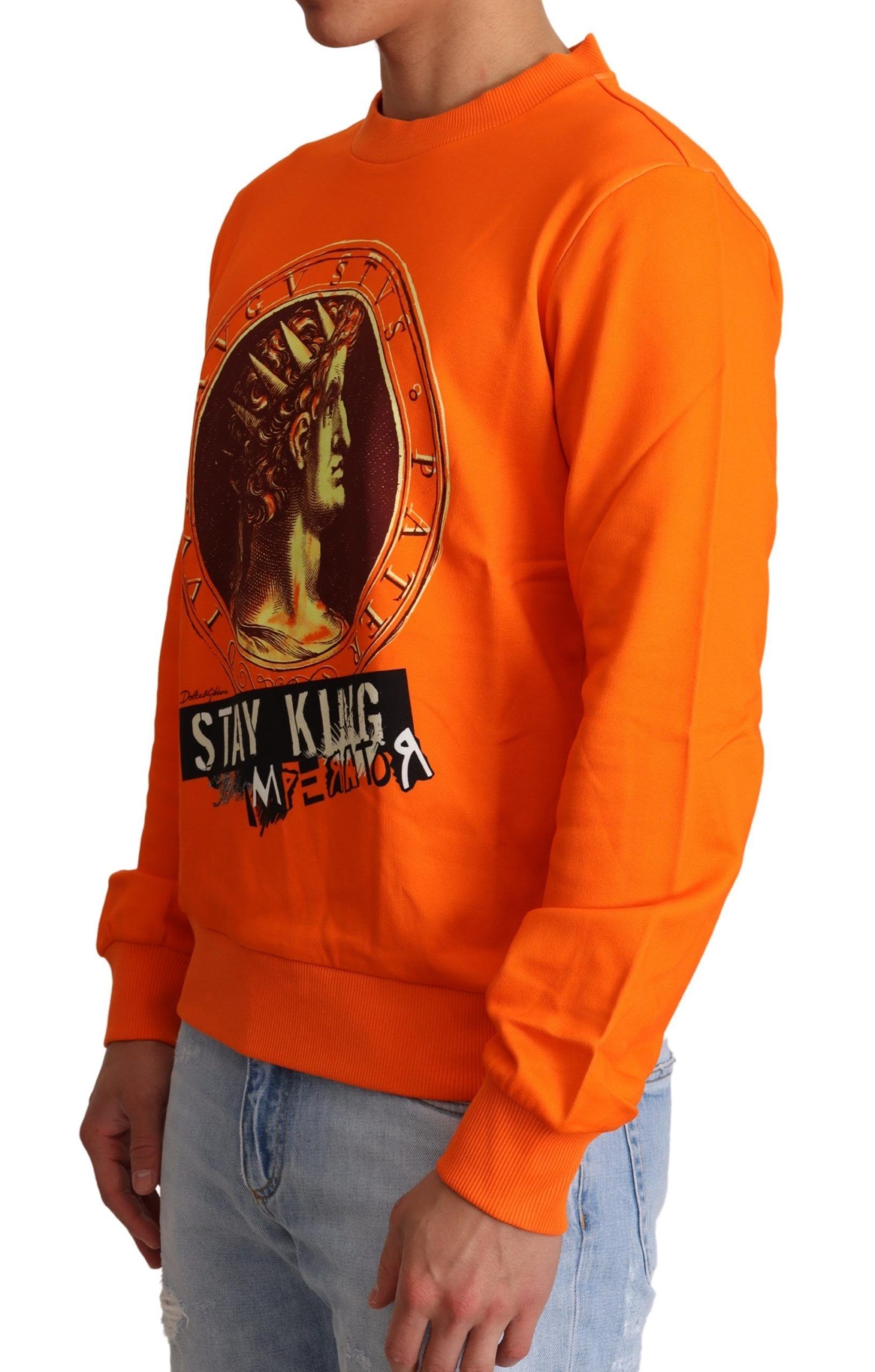 King Ceasar Cotton Pullover Men's Sweater - Dolce & Gabbana - Modalova