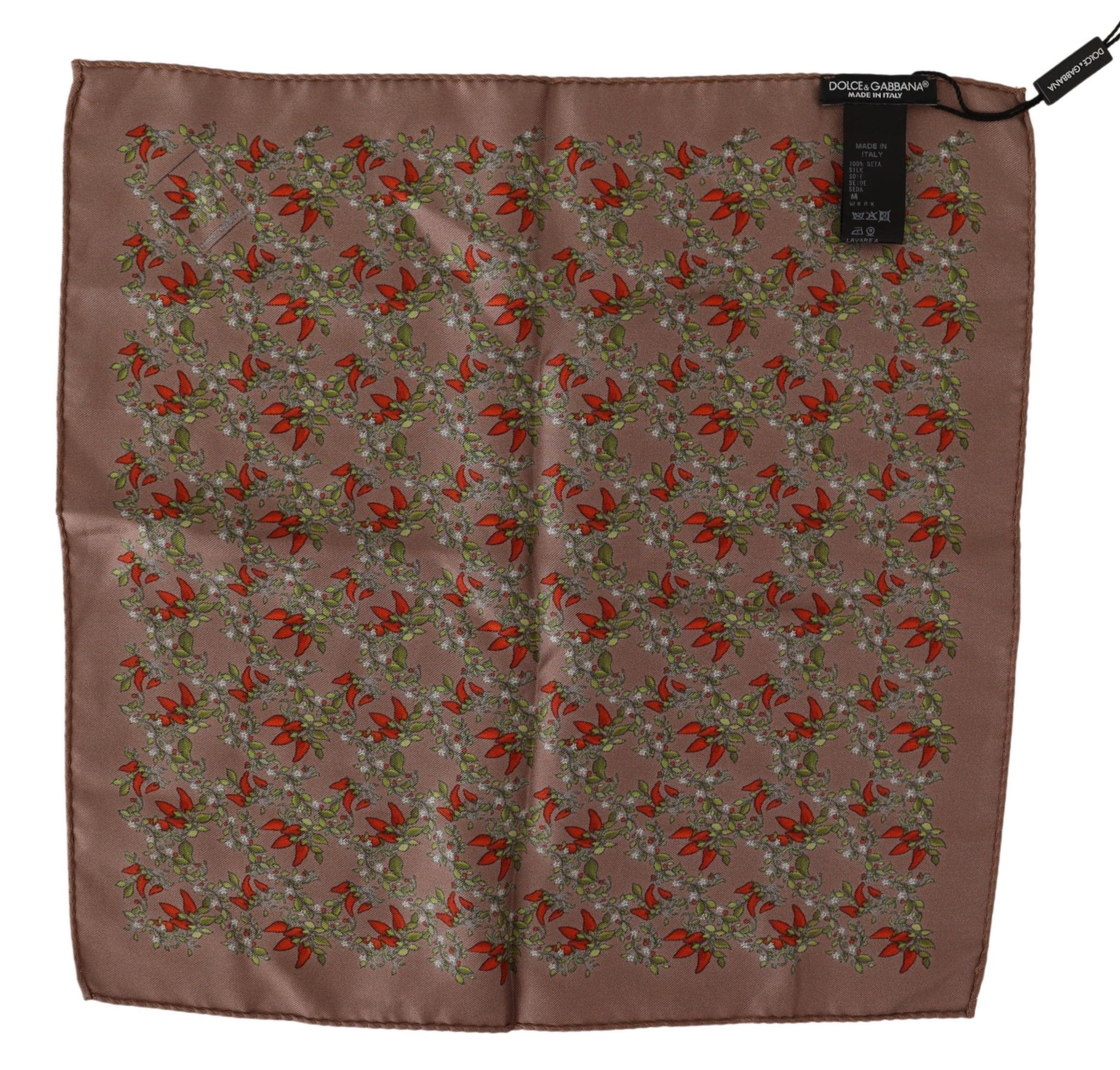Carrots Print Silk Men's Handkerchief - Dolce & Gabbana - Modalova