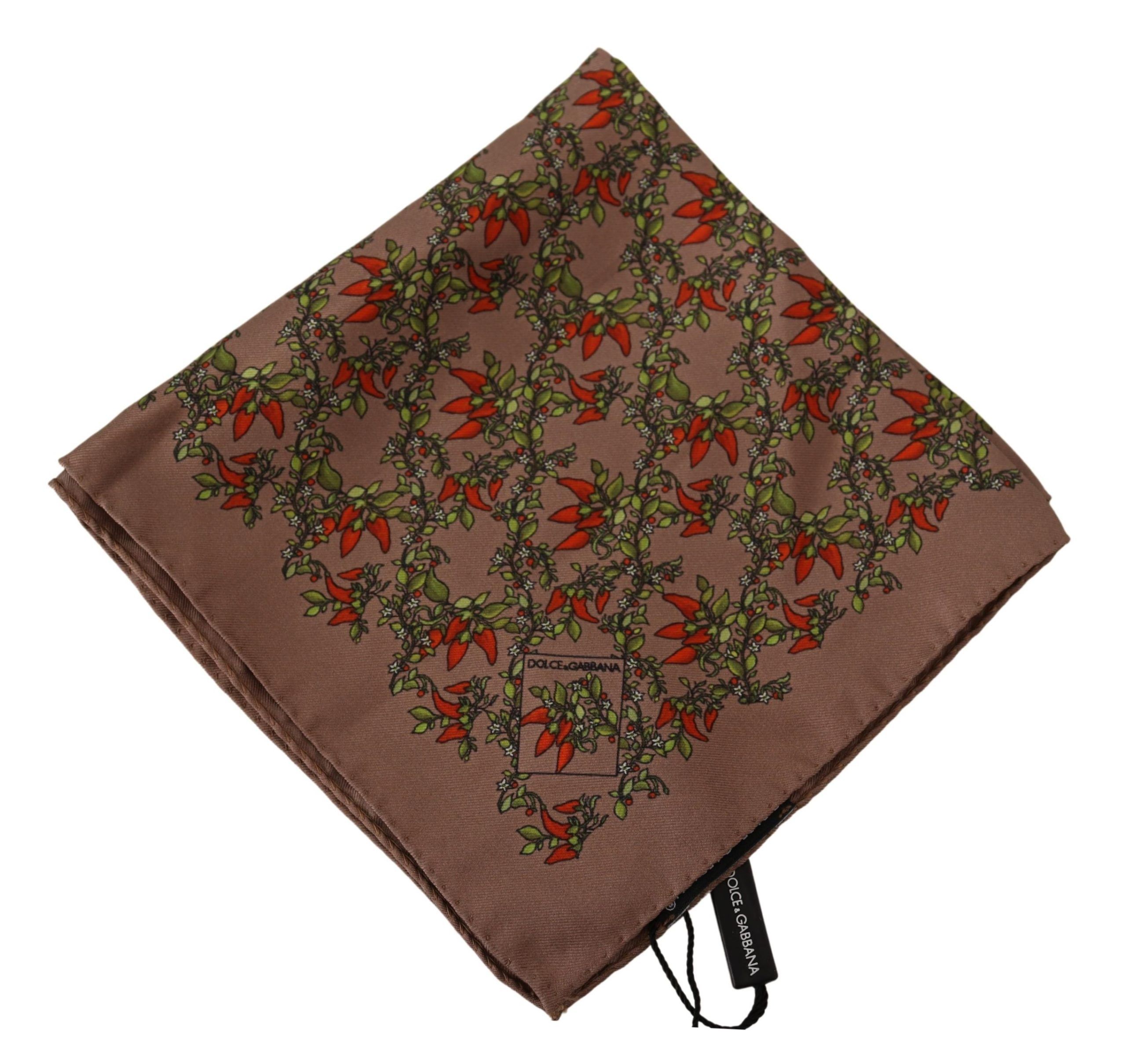 Carrots Print Silk Men's Handkerchief - Dolce & Gabbana - Modalova