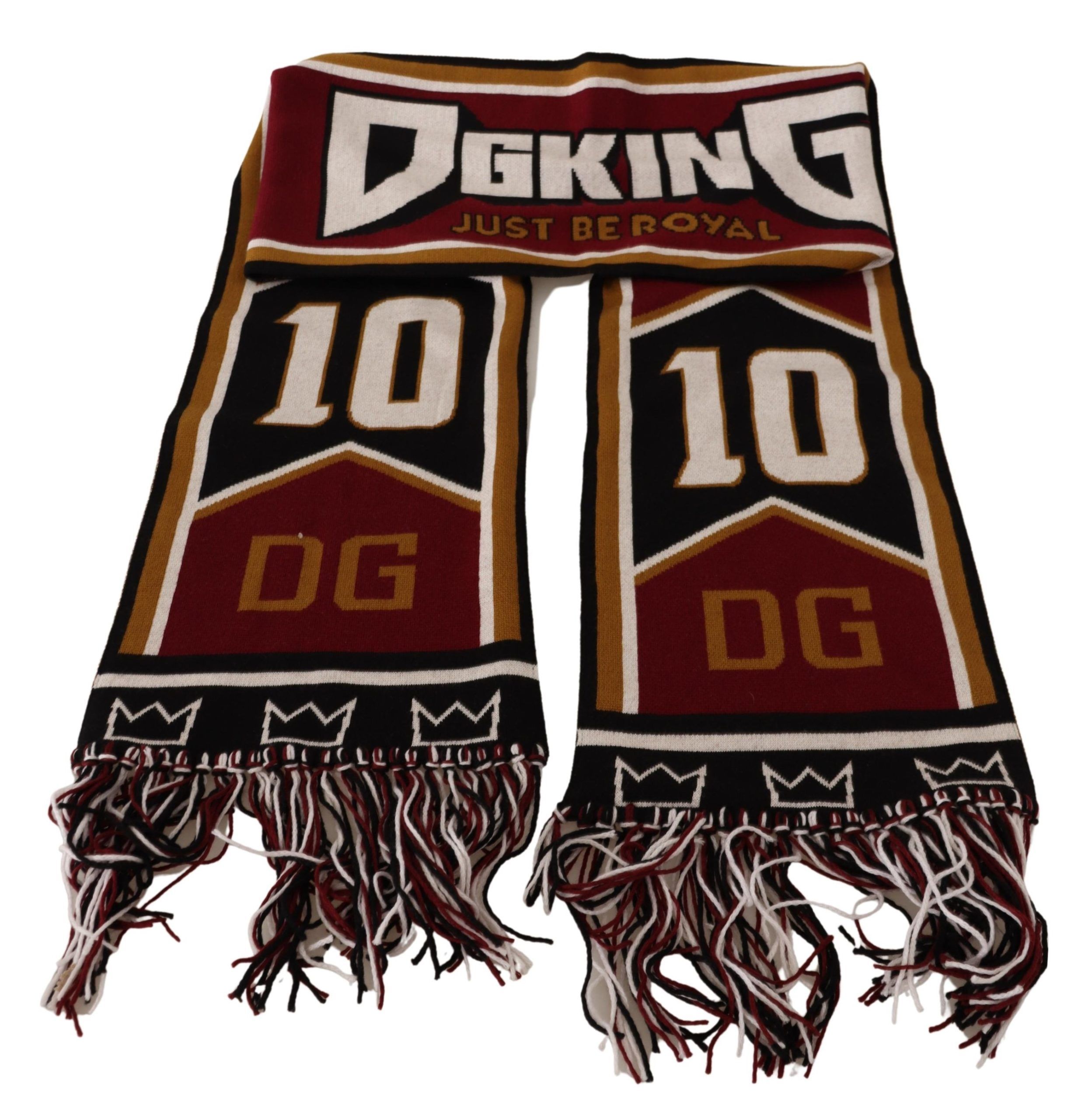 Wool Knit DG King Shawl Wrap Men's Scarf - Dolce & Gabbana - Modalova