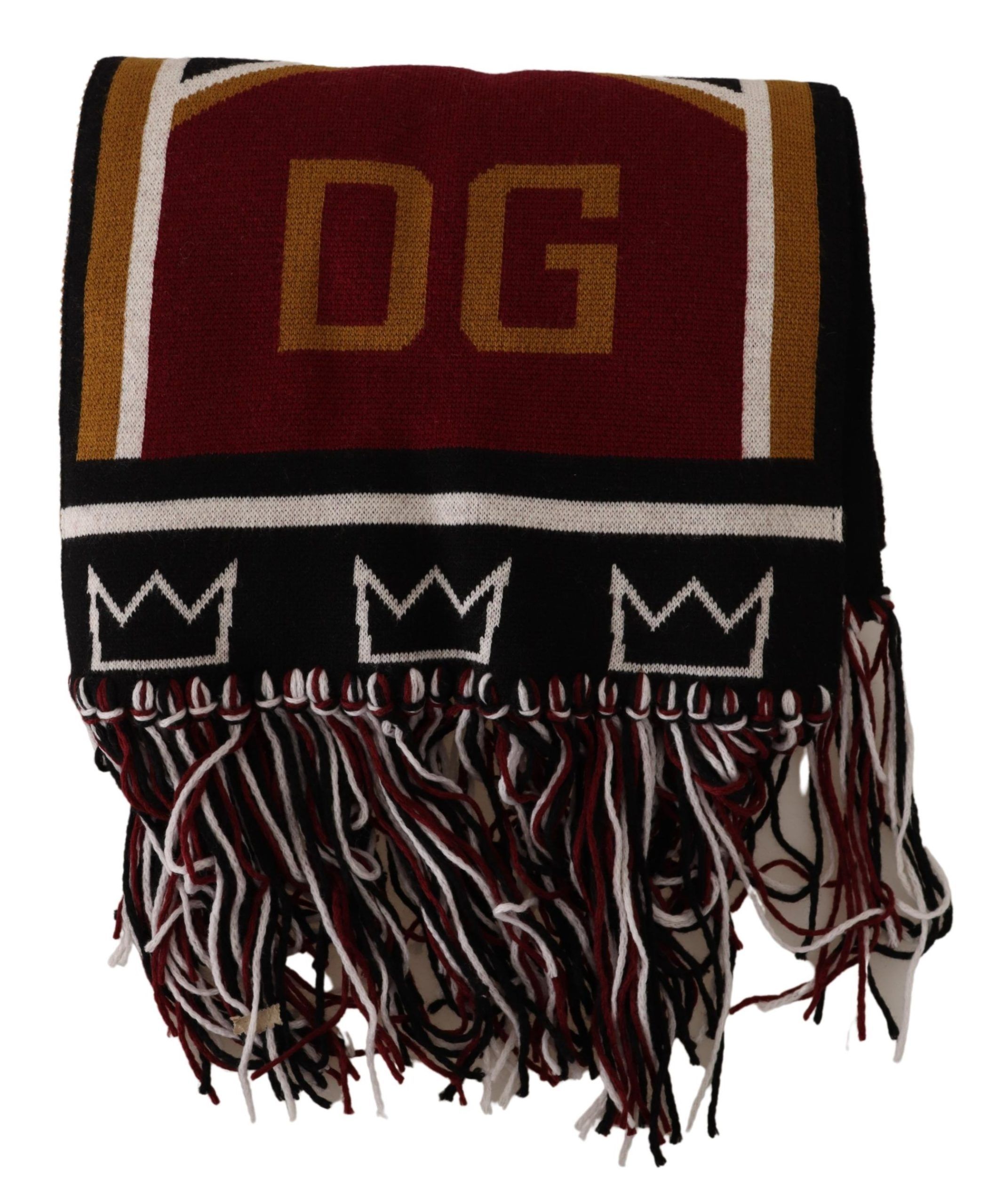 Wool Knit DG King Shawl Wrap Men's Scarf - Dolce & Gabbana - Modalova