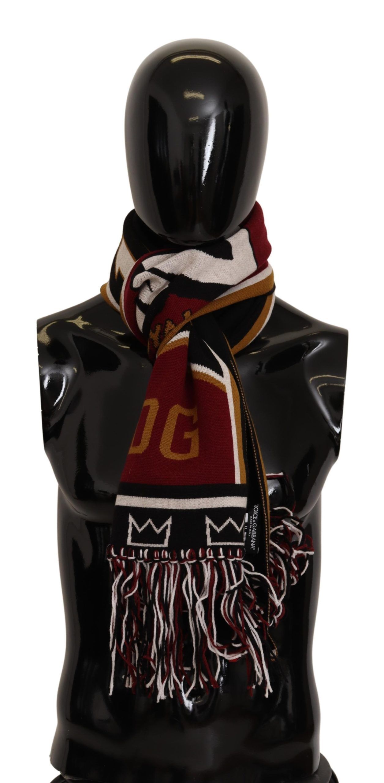 Wool Knit DG King Shawl Wrap Men's Scarf - Dolce & Gabbana - Modalova