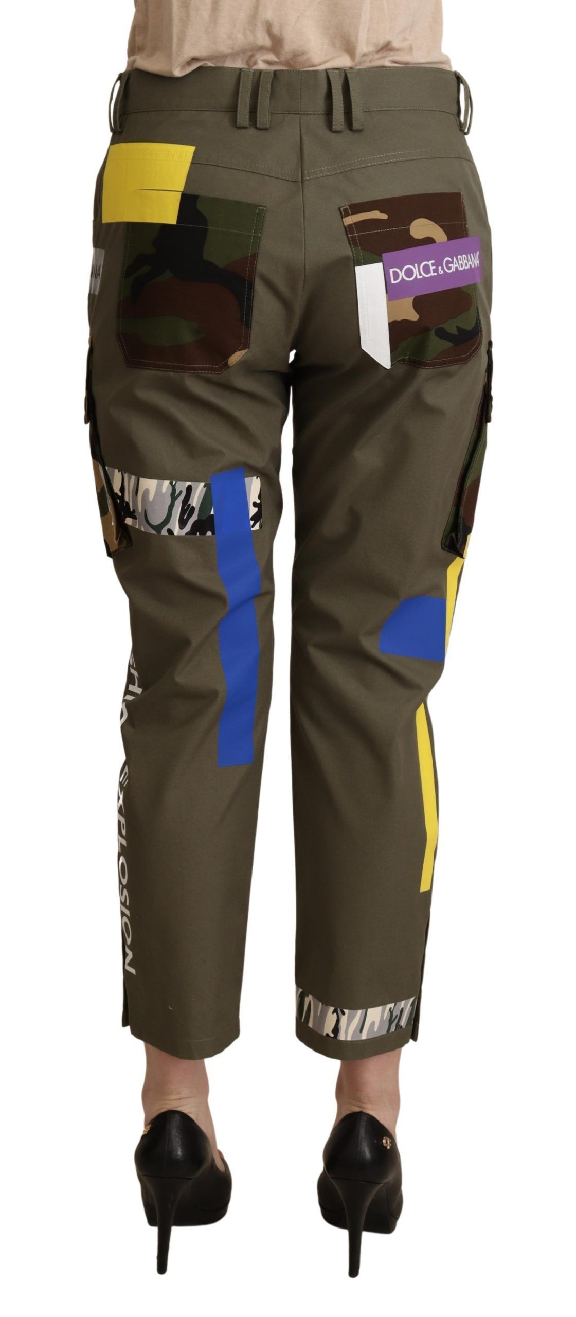 Military Cargo Trouser Cotton Women's Pants - Dolce & Gabbana - Modalova