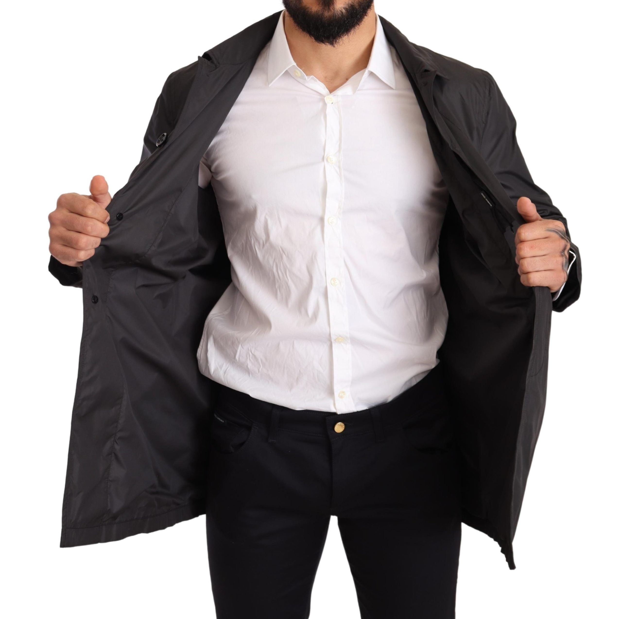 Polyester Mens Trench Coat Men's Jacket - Dolce & Gabbana - Modalova