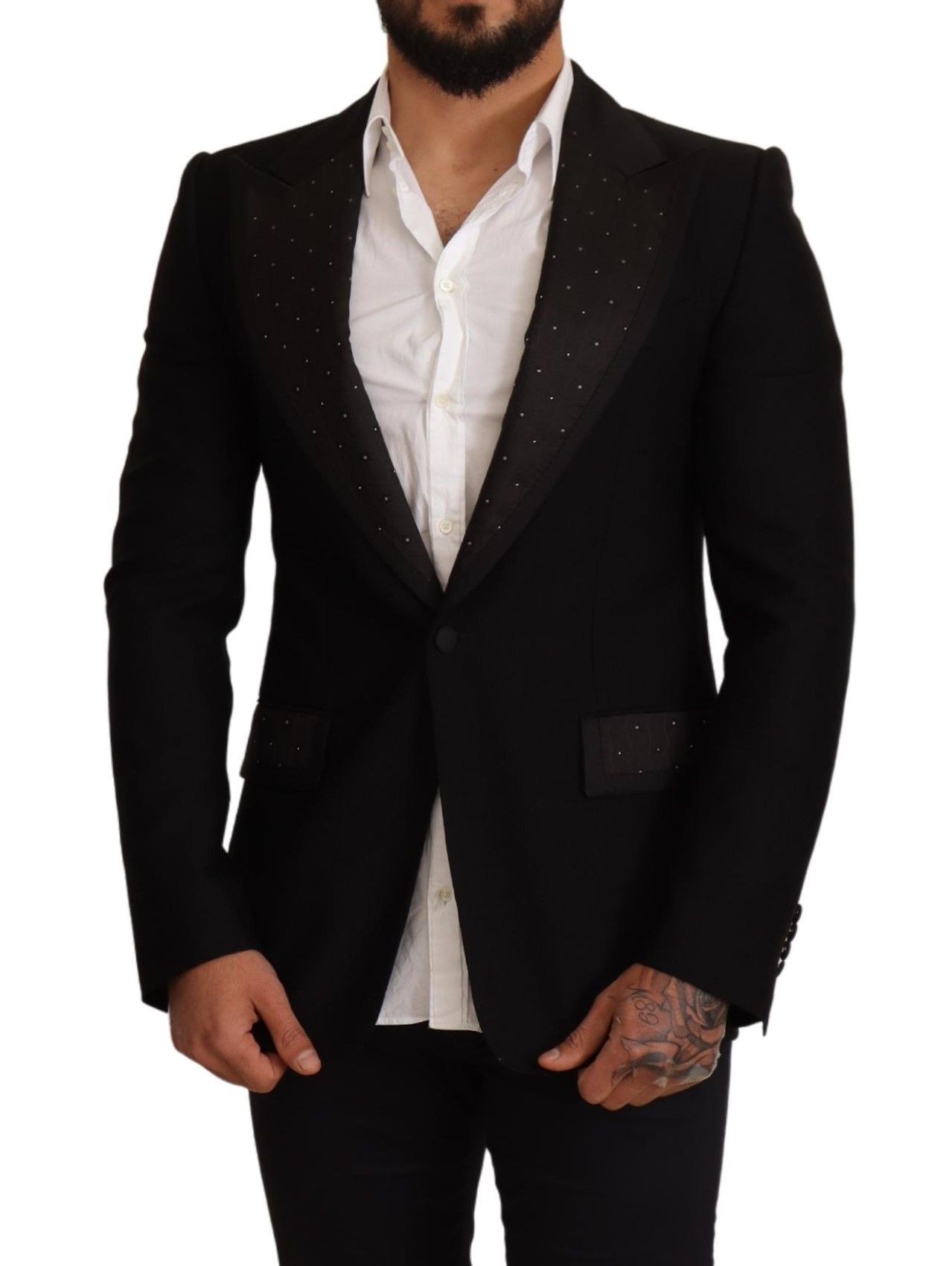 Wool Slim Fit Coat Blazer Men's Jacket - Dolce & Gabbana - Modalova
