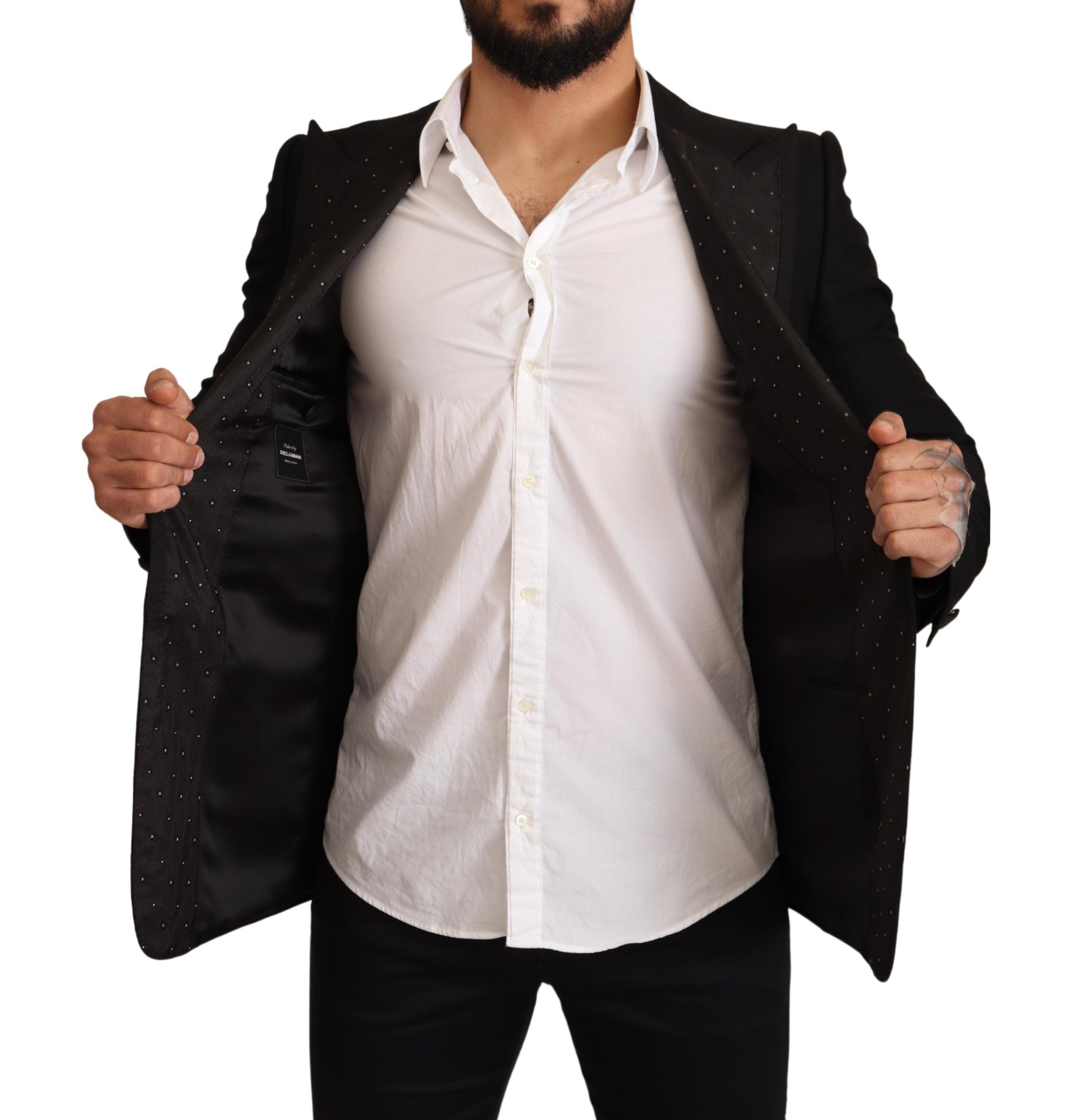 Wool Slim Fit Coat Blazer Men's Jacket - Dolce & Gabbana - Modalova