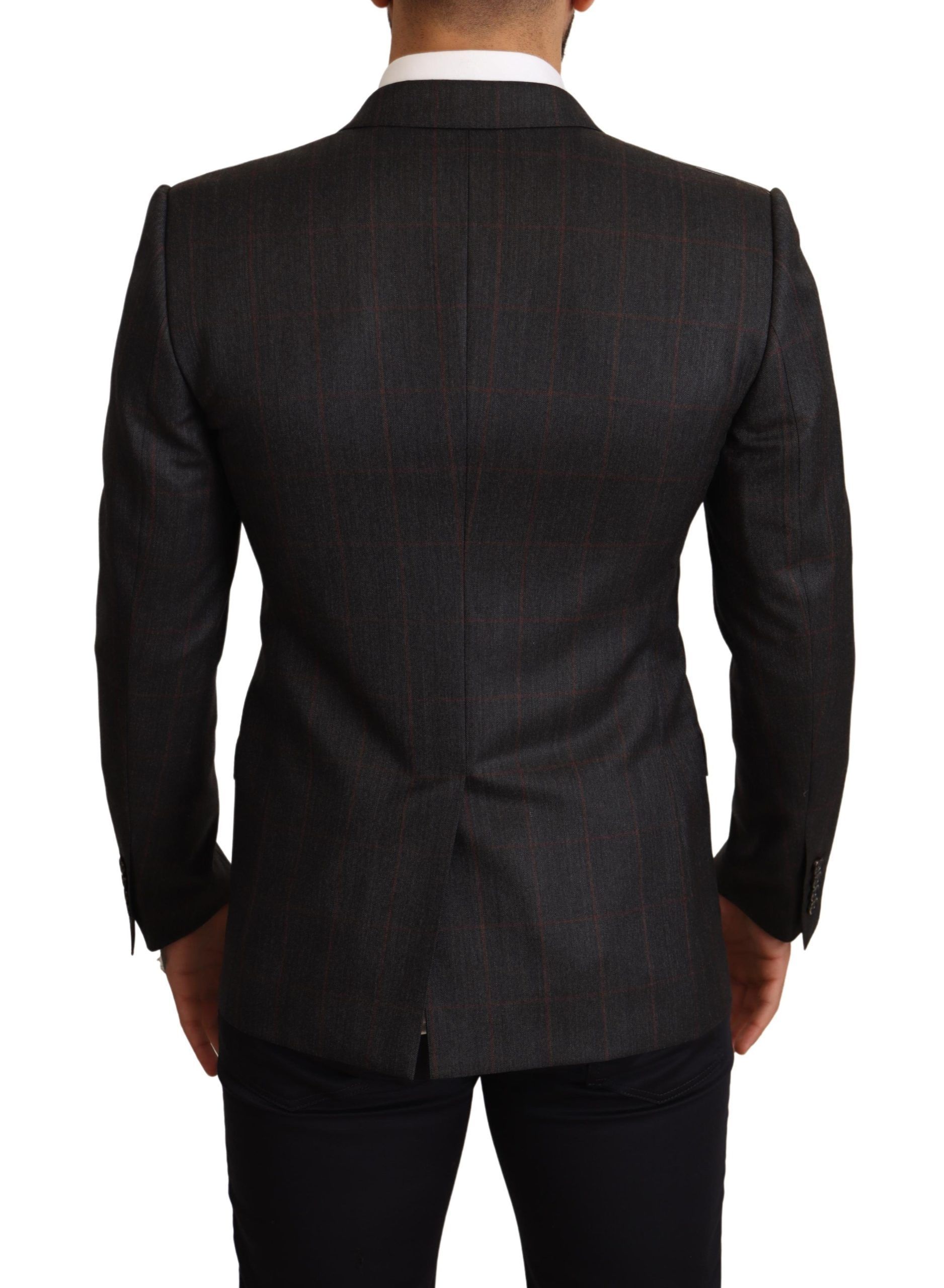Check Wool Slim Fit Blazer Men's Jacket - Dolce & Gabbana - Modalova