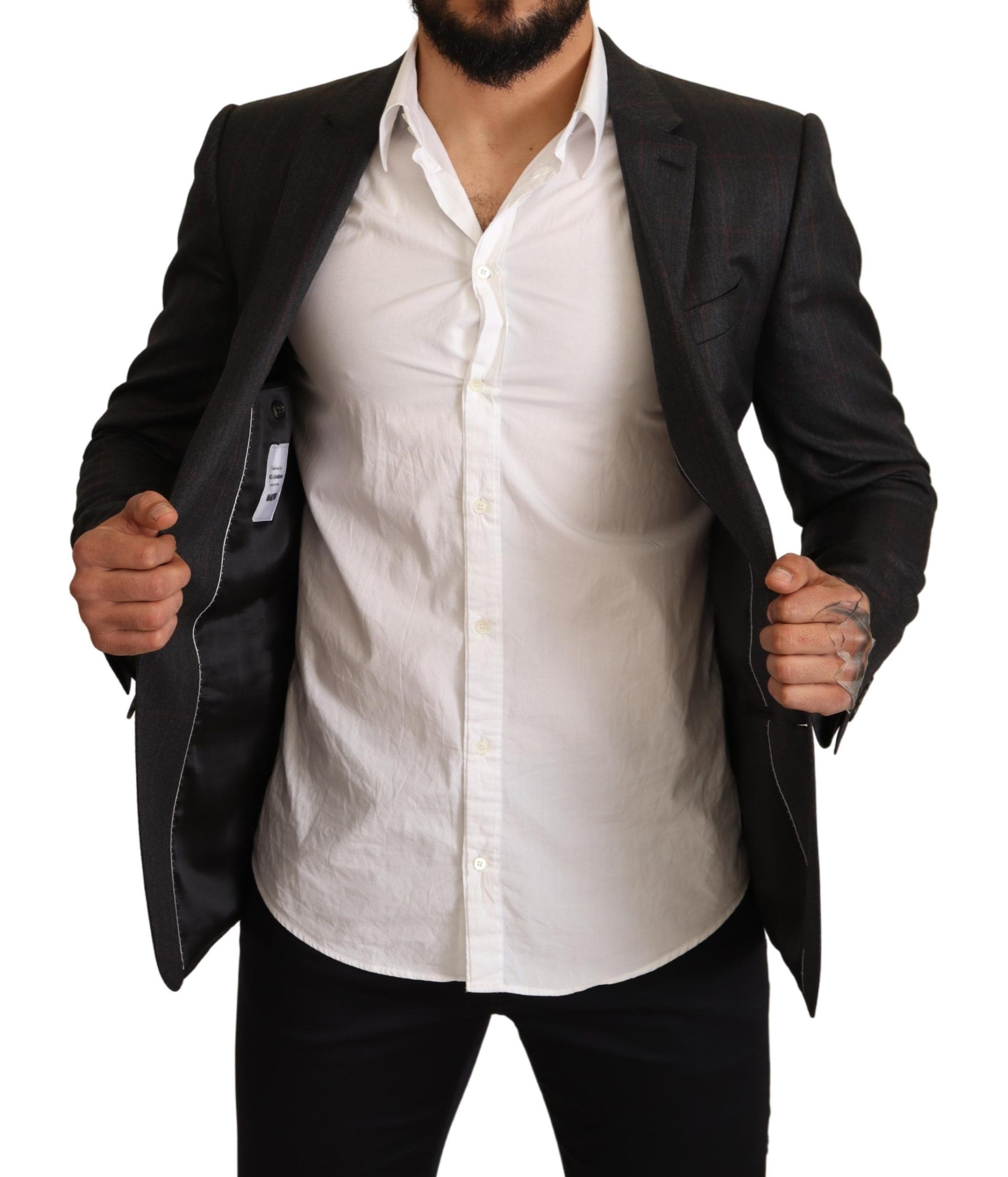 Check Wool Slim Fit Blazer Men's Jacket - Dolce & Gabbana - Modalova