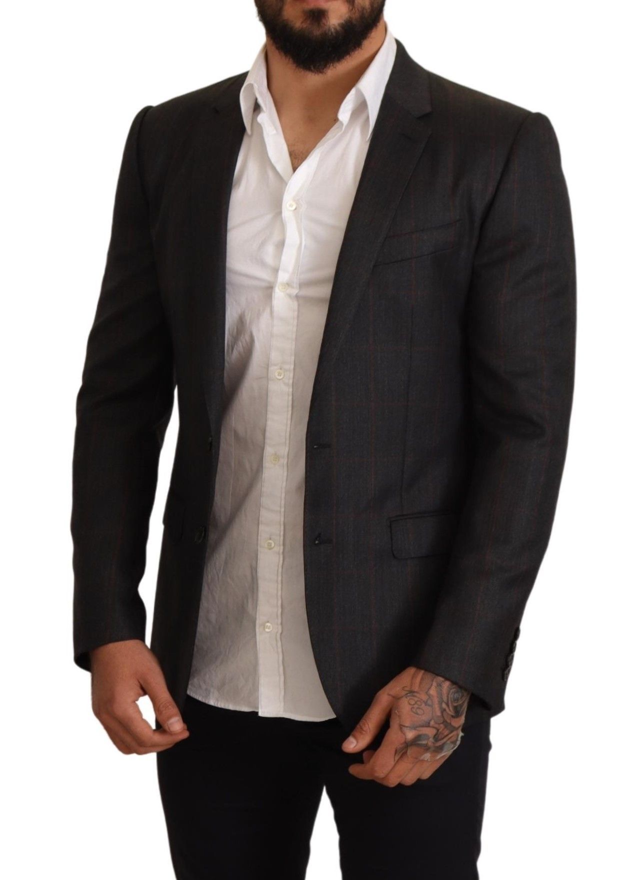Check Wool Slim Fit Blazer Men's Jacket - Dolce & Gabbana - Modalova