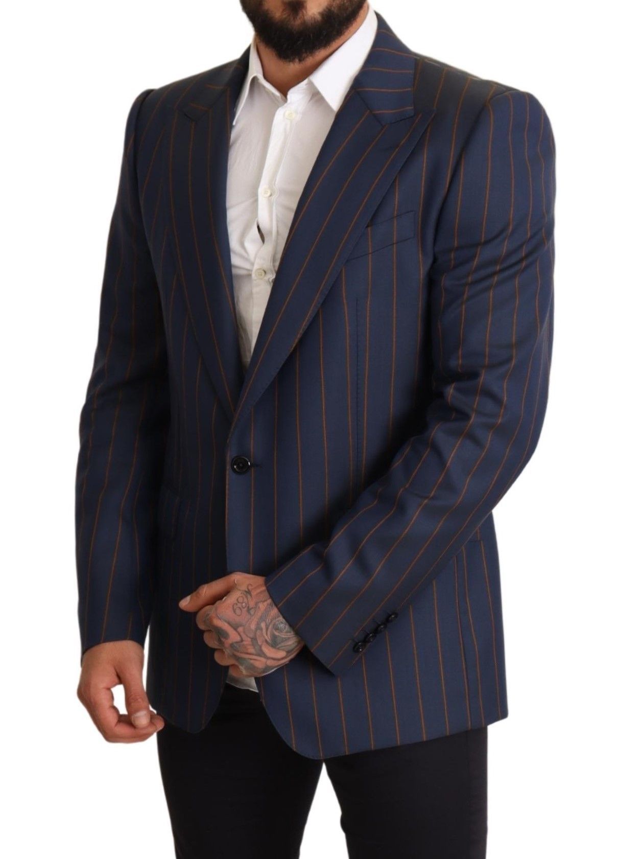Striped Wool Slim Fit Blazer Men's Jacket - Dolce & Gabbana - Modalova