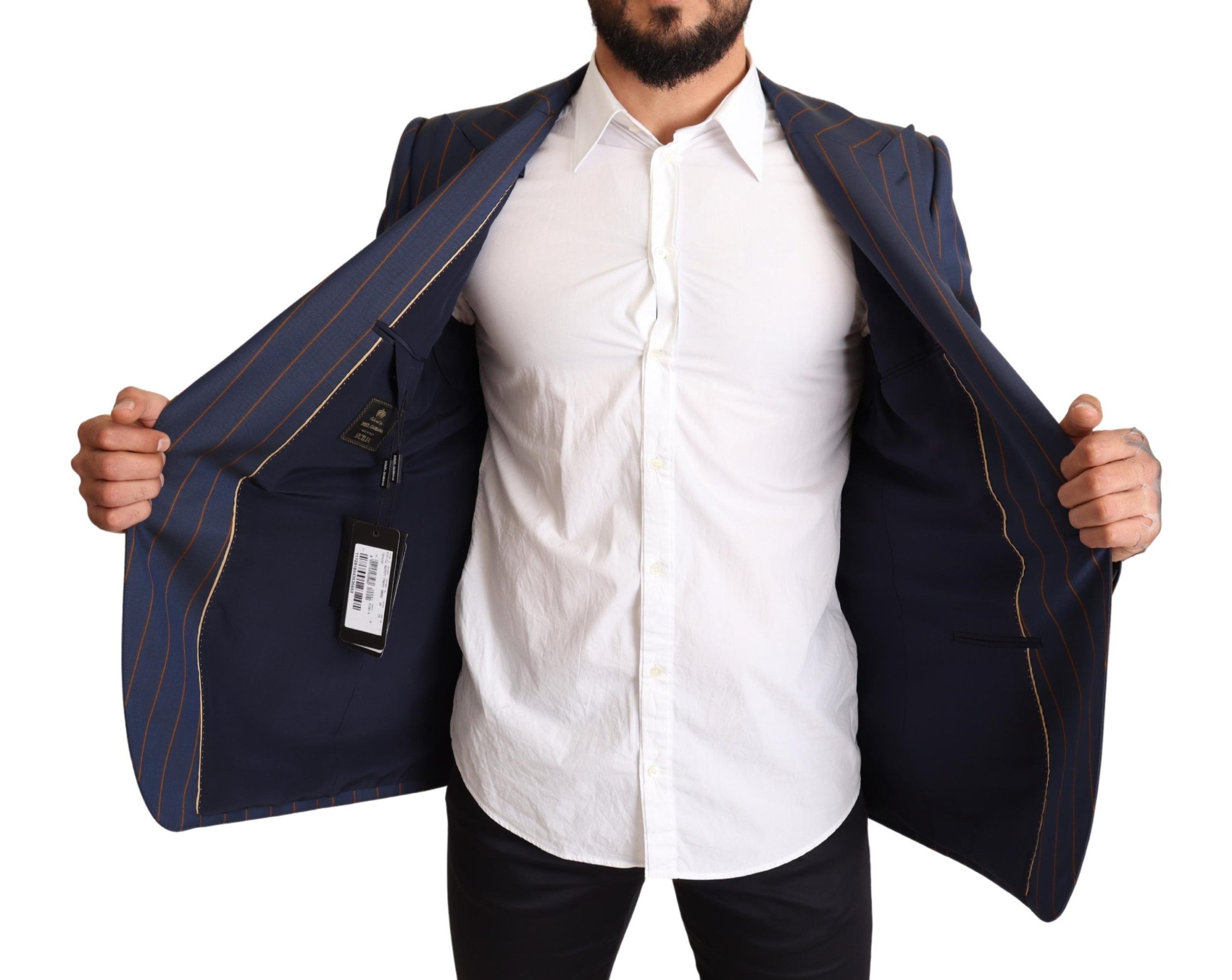 Striped Wool Slim Fit Blazer Men's Jacket - Dolce & Gabbana - Modalova