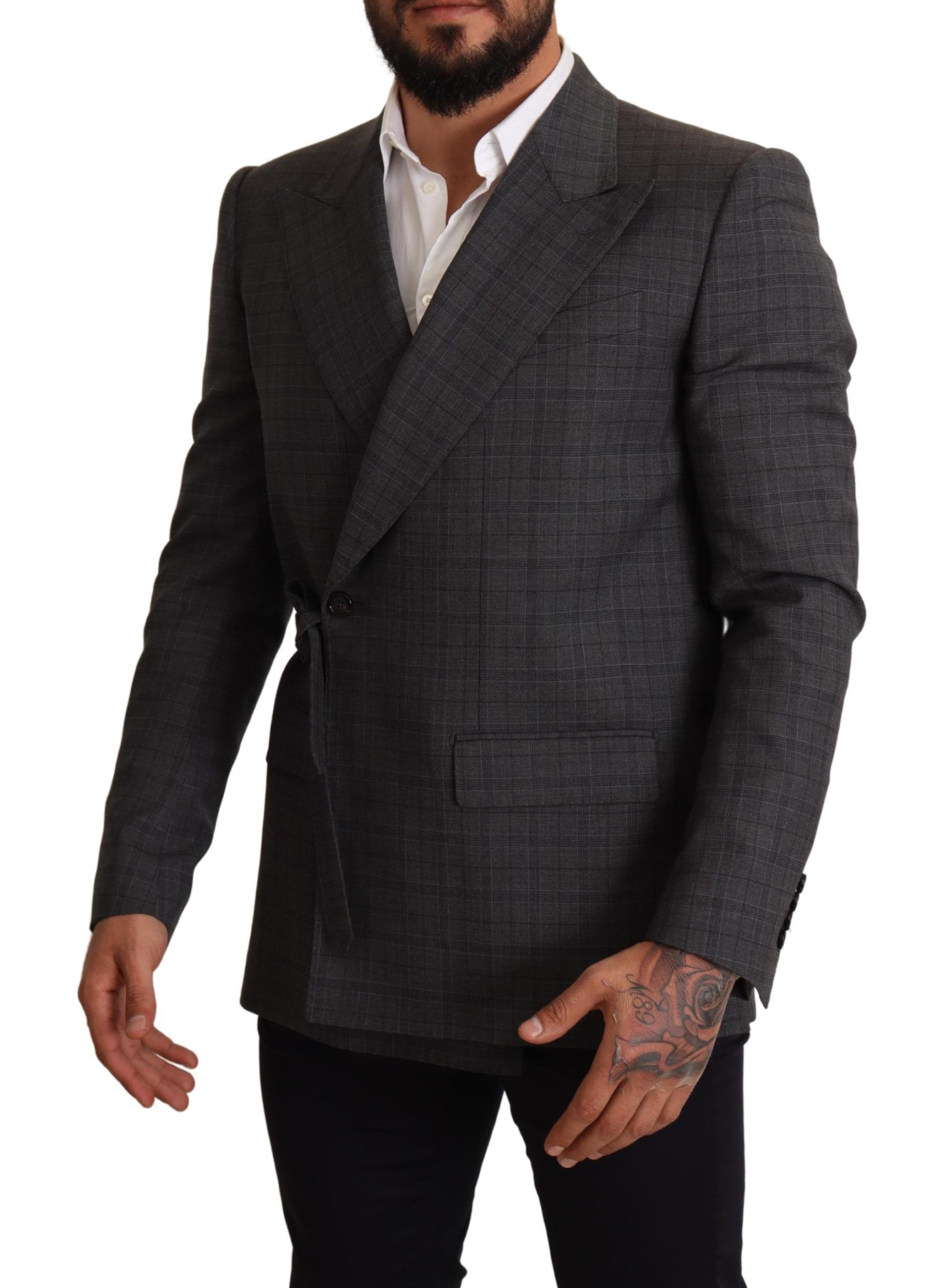 Check Wool Slim Fit Blazer Men's Jacket - Dolce & Gabbana - Modalova
