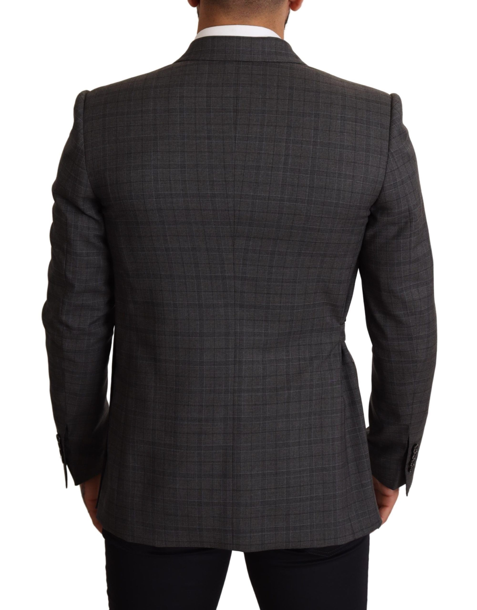 Check Wool Slim Fit Blazer Men's Jacket - Dolce & Gabbana - Modalova