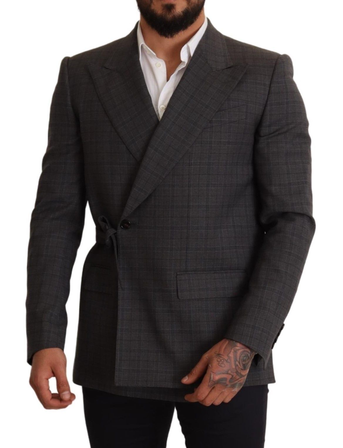 Check Wool Slim Fit Blazer Men's Jacket - Dolce & Gabbana - Modalova