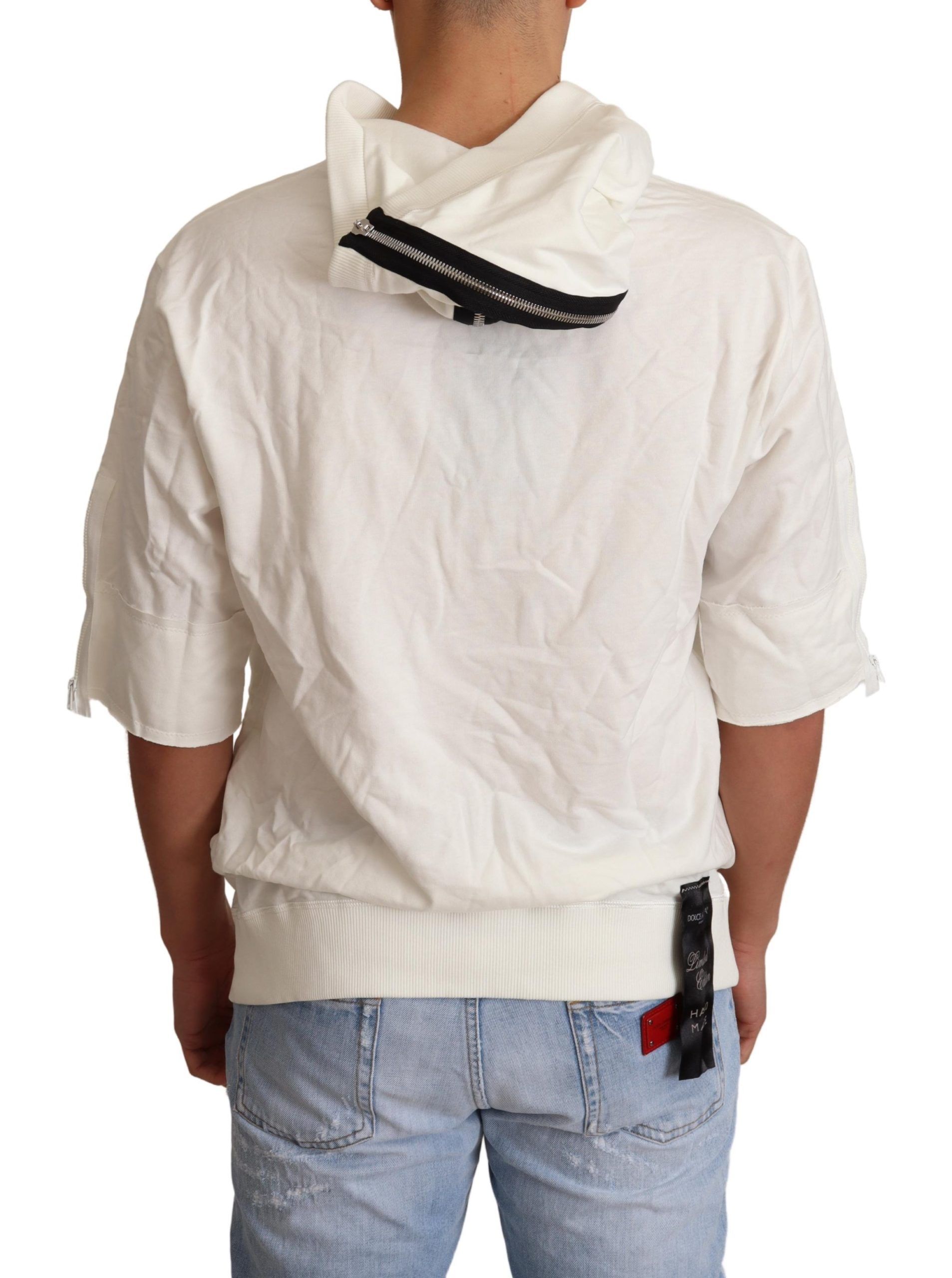 White Hooded Limited Edition Men's Sweater - Dolce & Gabbana - Modalova