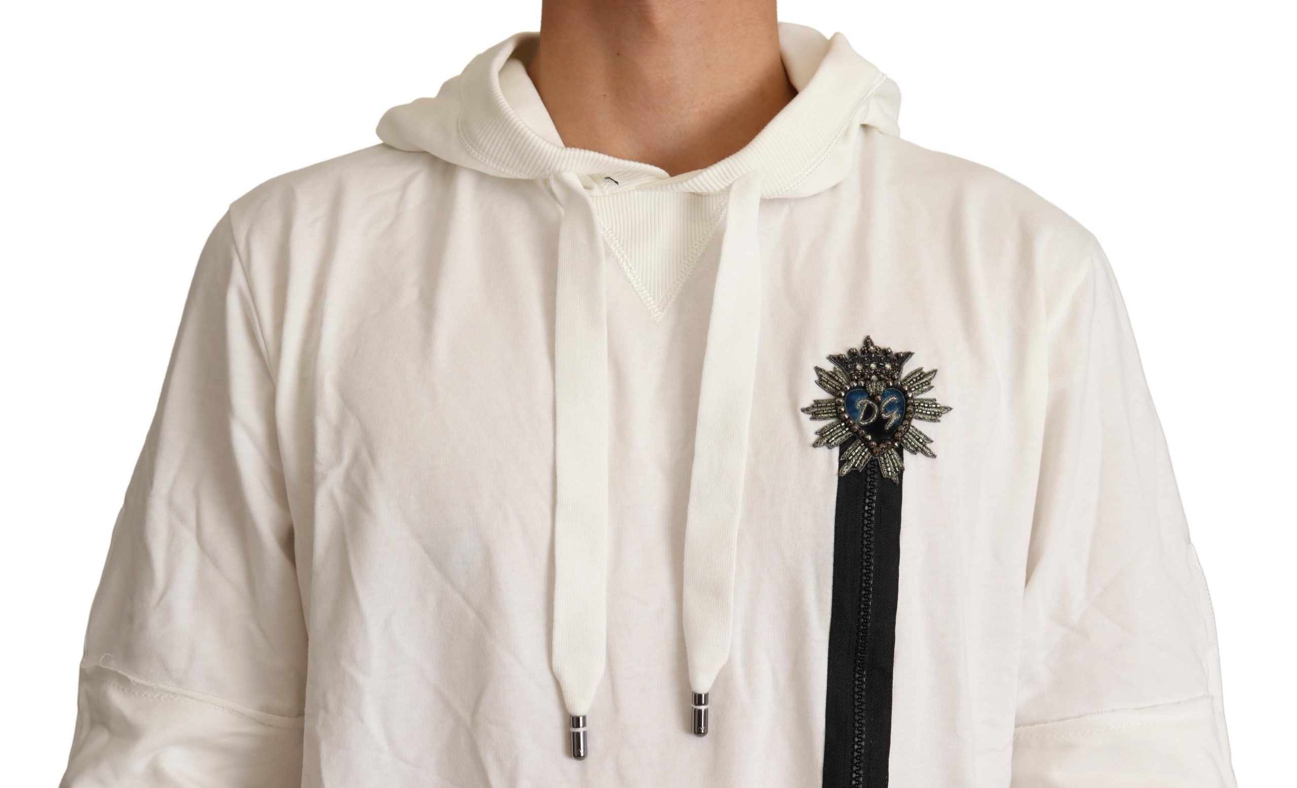 White Hooded Limited Edition Men's Sweater - Dolce & Gabbana - Modalova