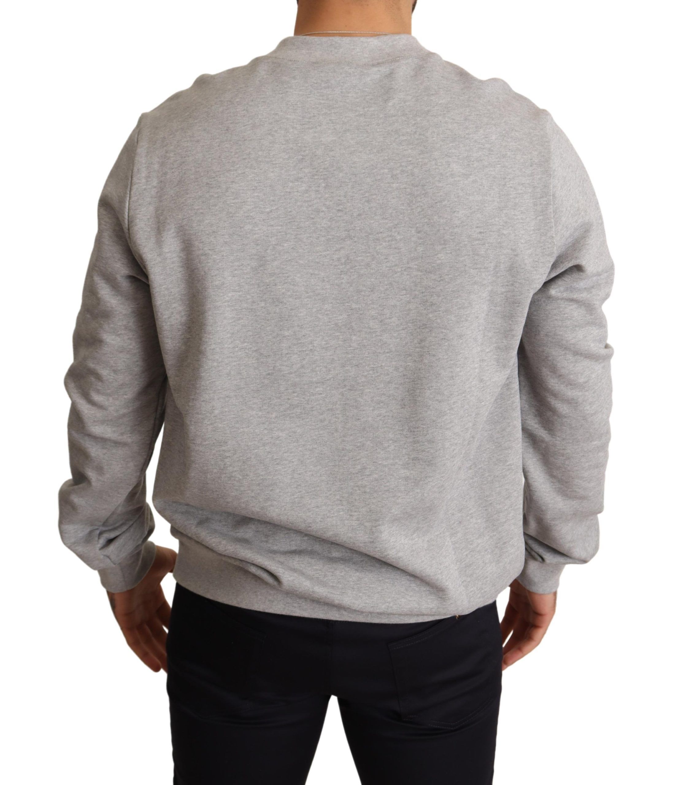 Crown King Print Cotton Men's Sweater - Dolce & Gabbana - Modalova