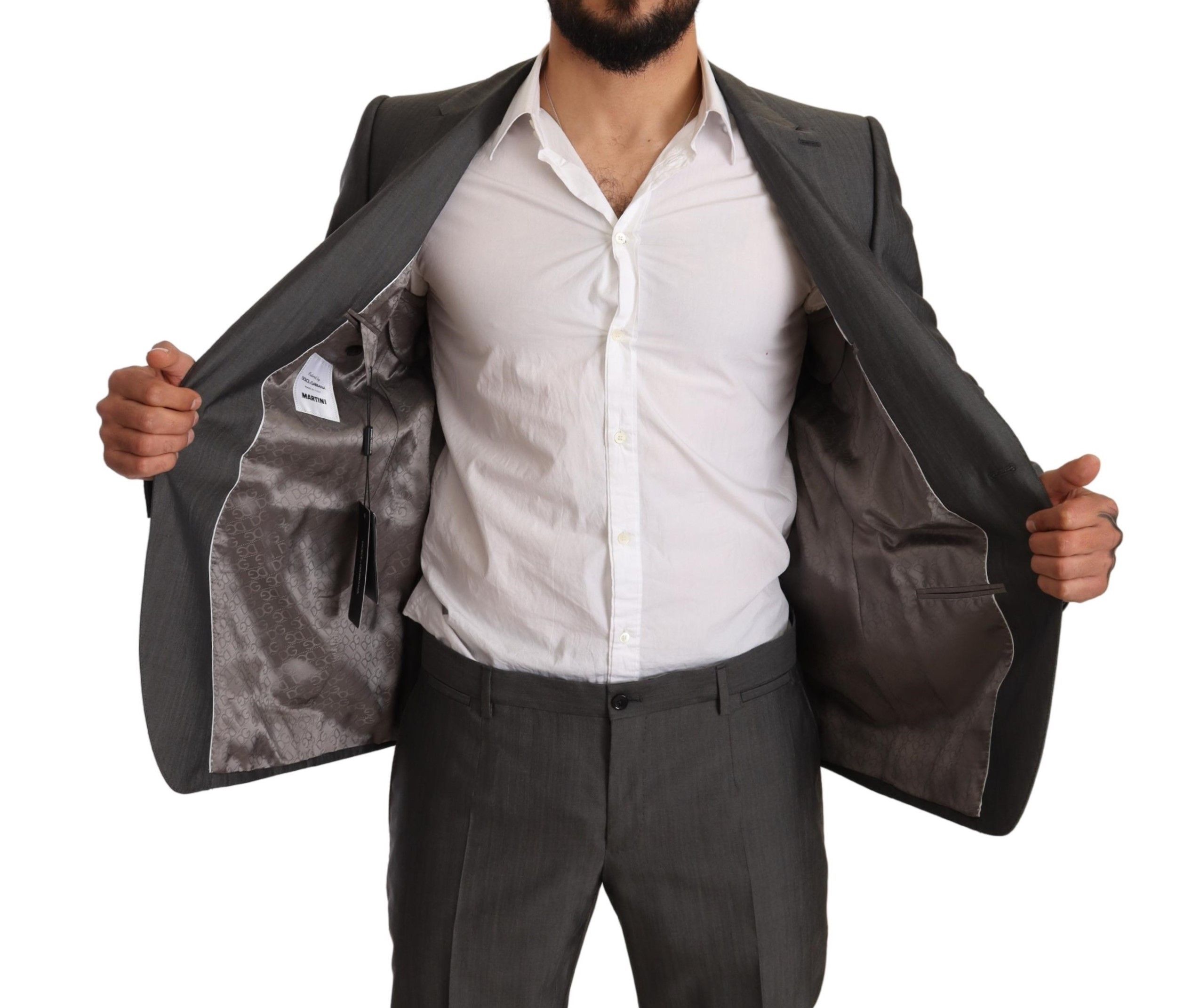 Metallic MARTINI Slim Fit Set Men's Suit - Dolce & Gabbana - Modalova