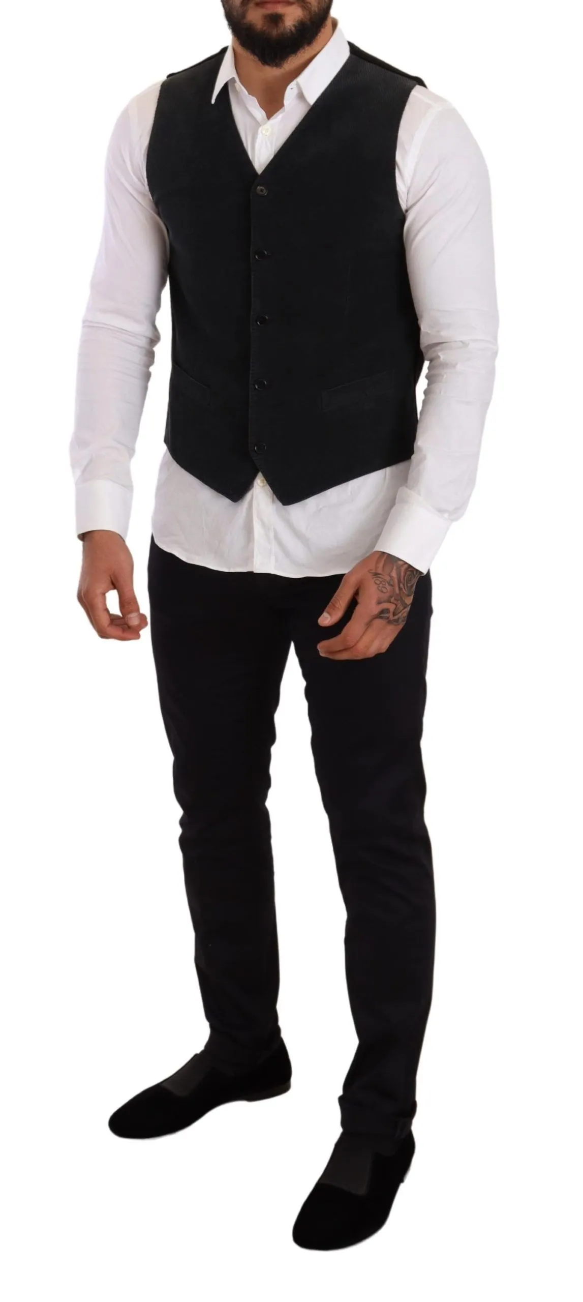 Cotton Single Breasted Men's Waistcoat - Dolce & Gabbana - Modalova
